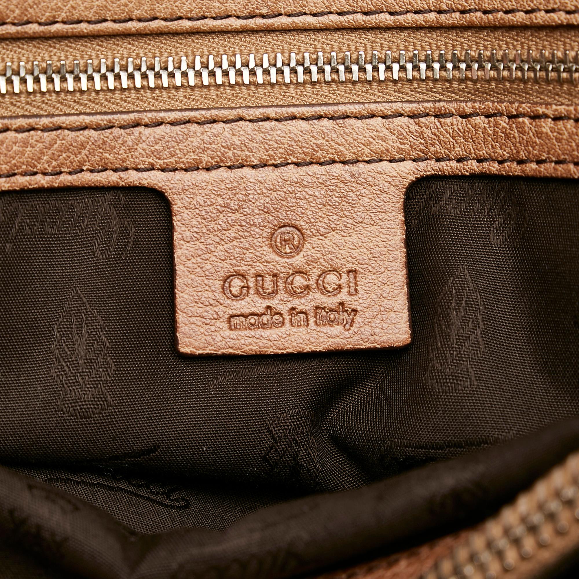 Gucci GG Canvas Bamboo Libeccio Tote Bag (SHG-28049)