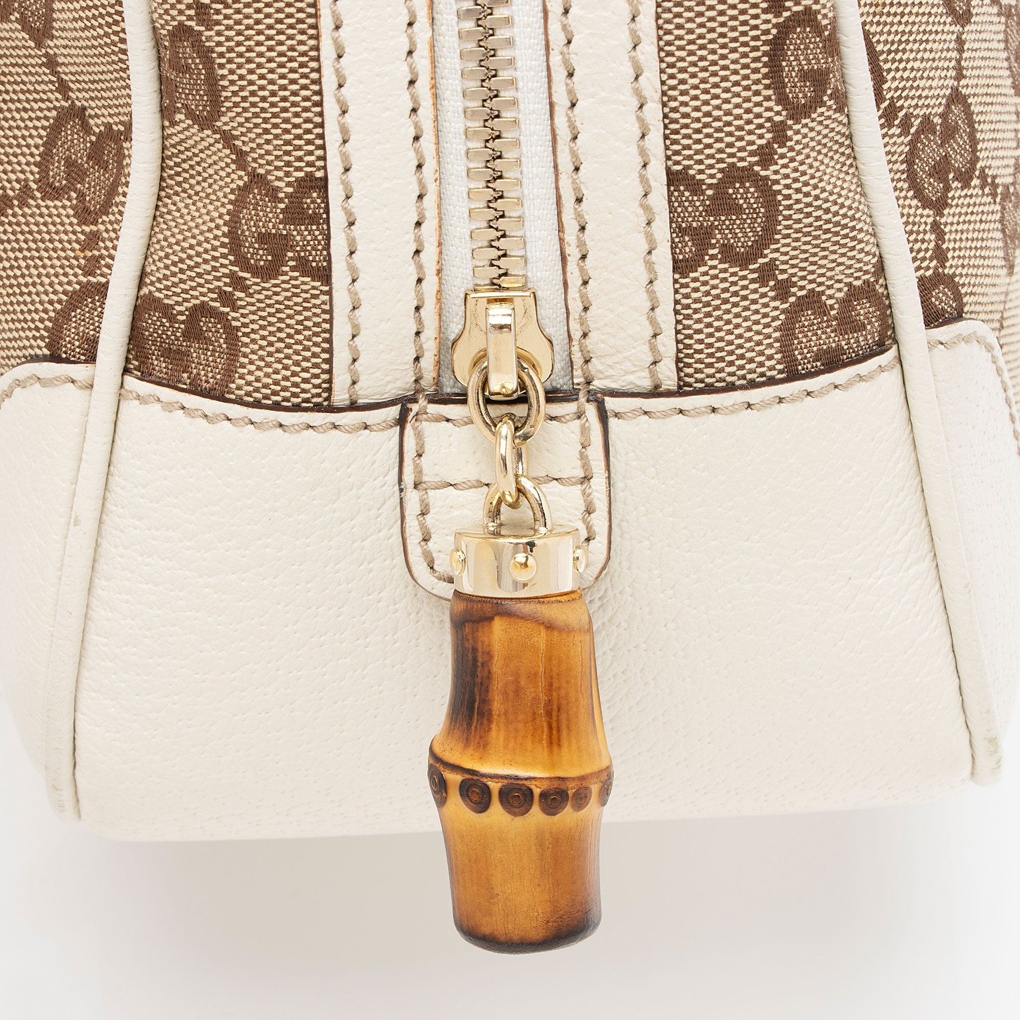 Gucci GG Canvas Bamboo Mini Satchel (SHF-yKtYU5)