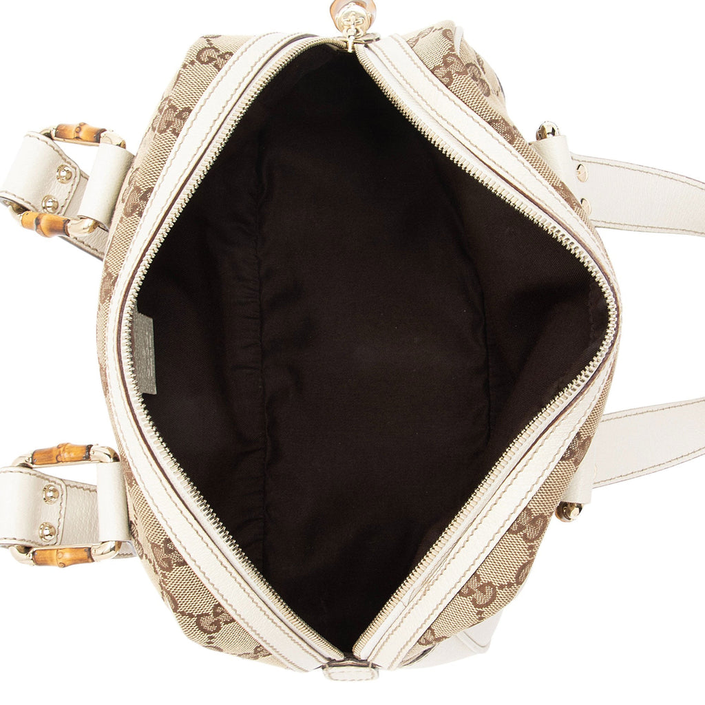 Gucci GG Canvas Bamboo Mini Satchel (SHF-yKtYU5)