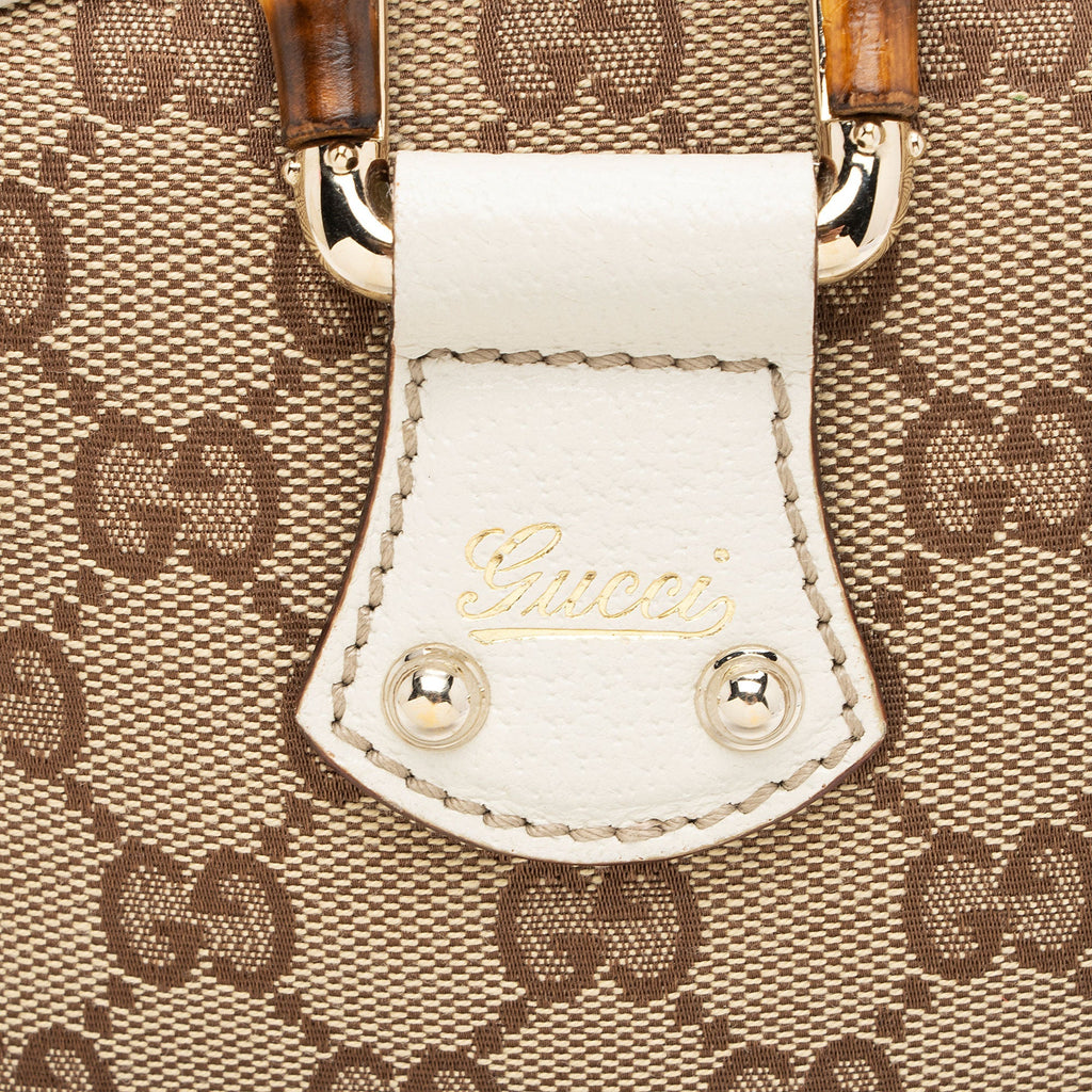Gucci GG Canvas Bamboo Mini Satchel (SHF-yKtYU5)
