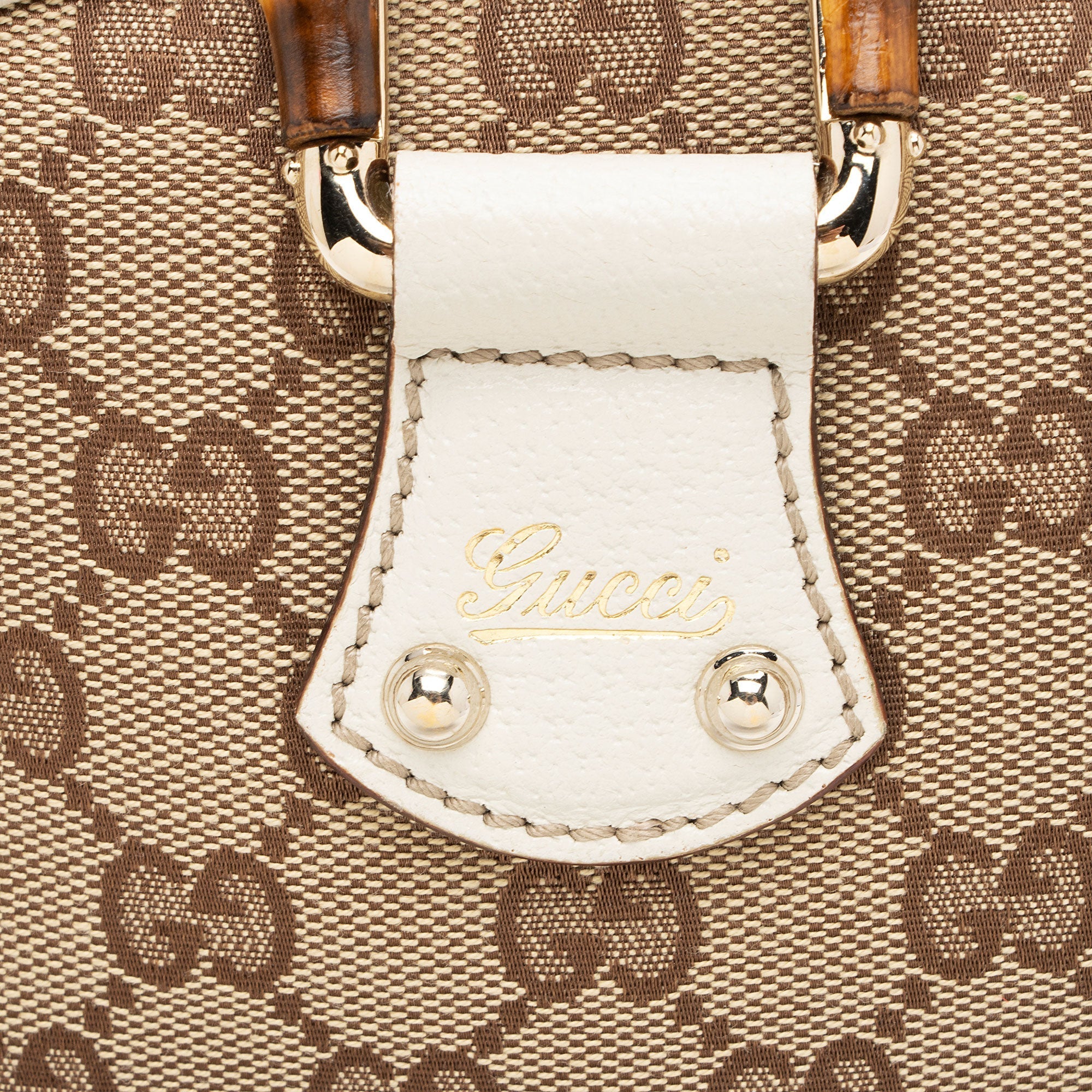 Gucci GG Canvas Bamboo Mini Satchel (SHF-yKtYU5)