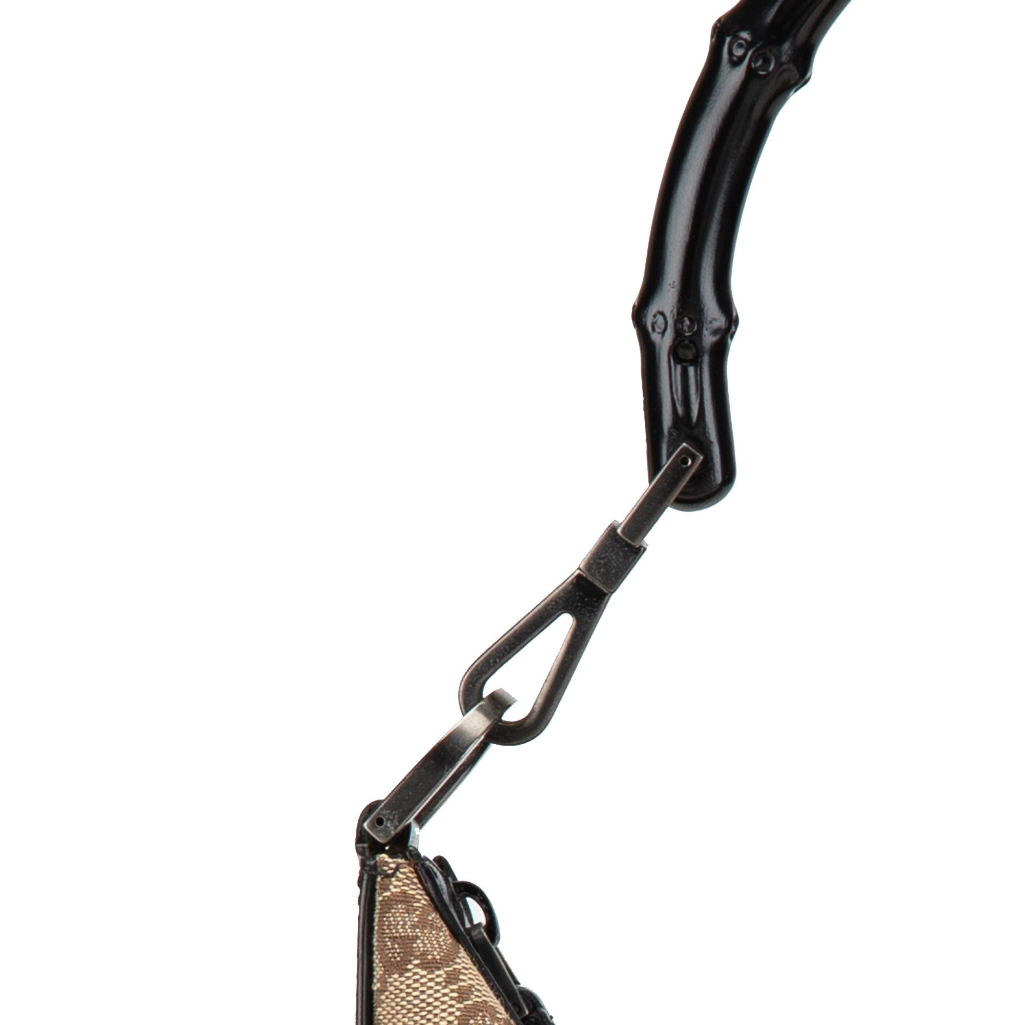 Gucci GG Canvas Bamboo Shoulder Bag (SHG-jAsRoJ)