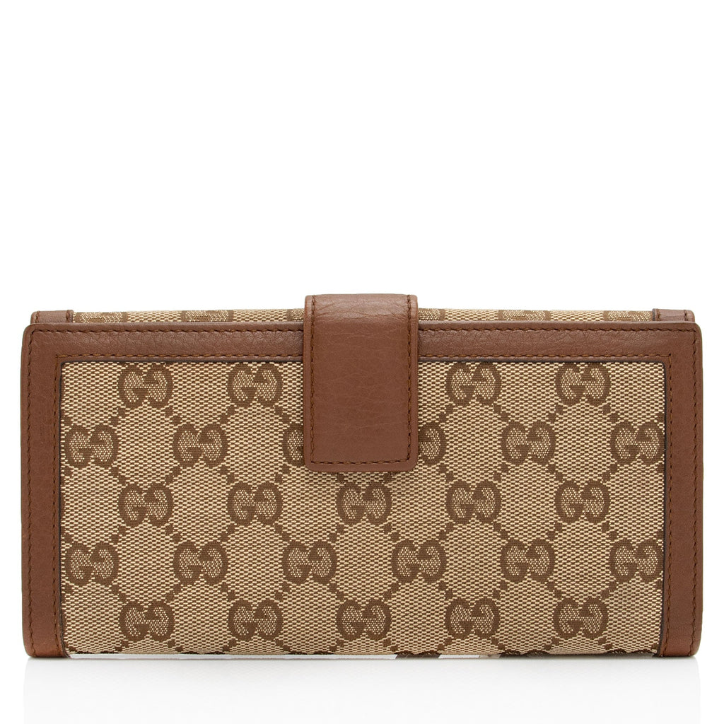 Gucci GG Canvas Bamboo Tassel Bella Continental Wallet (SHF-vi2afV)