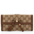 Gucci GG Canvas Bamboo Tassel Bella Continental Wallet (SHF-vi2afV)