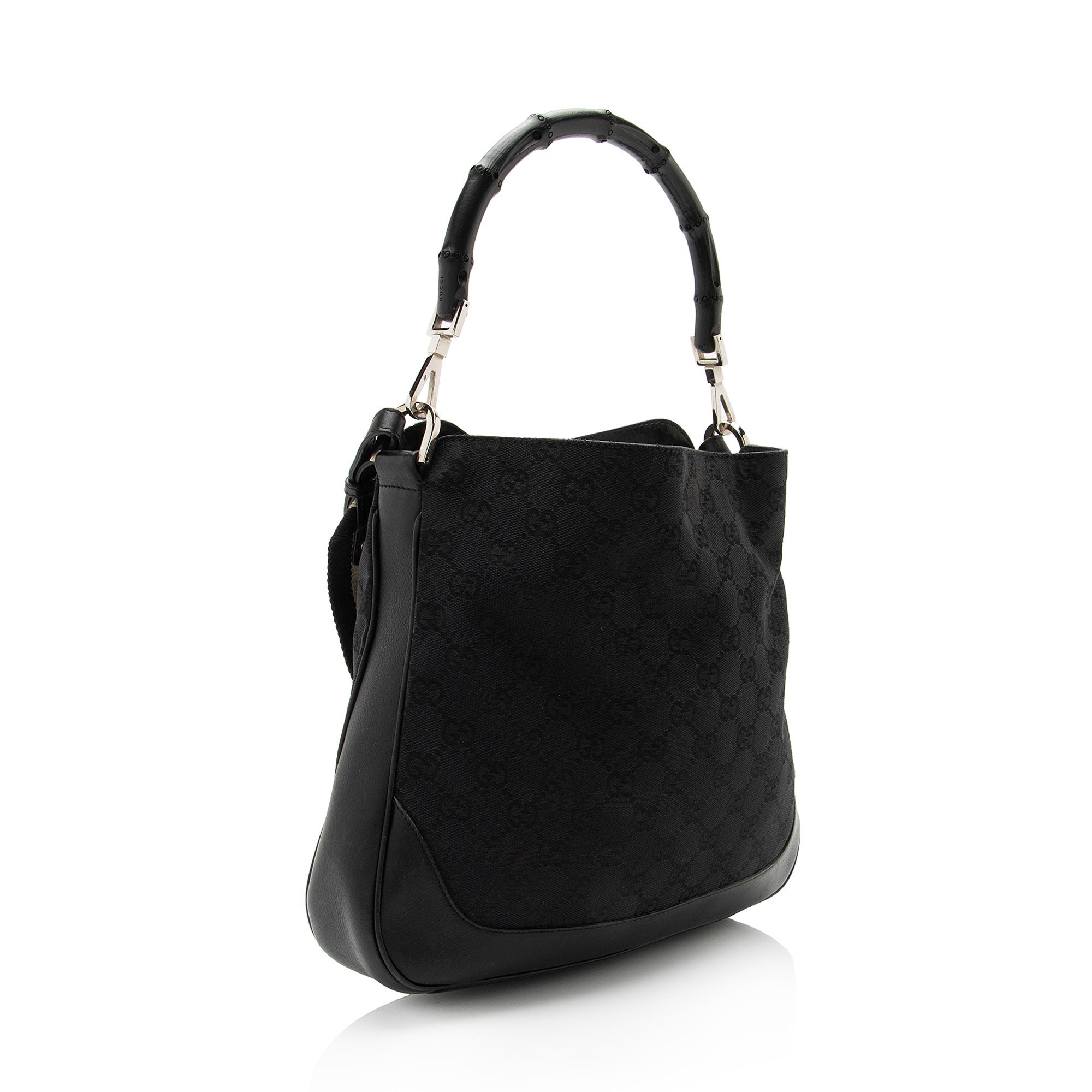 Gucci GG Canvas Bamboo Top Handle (SHF-TMDZ2h)