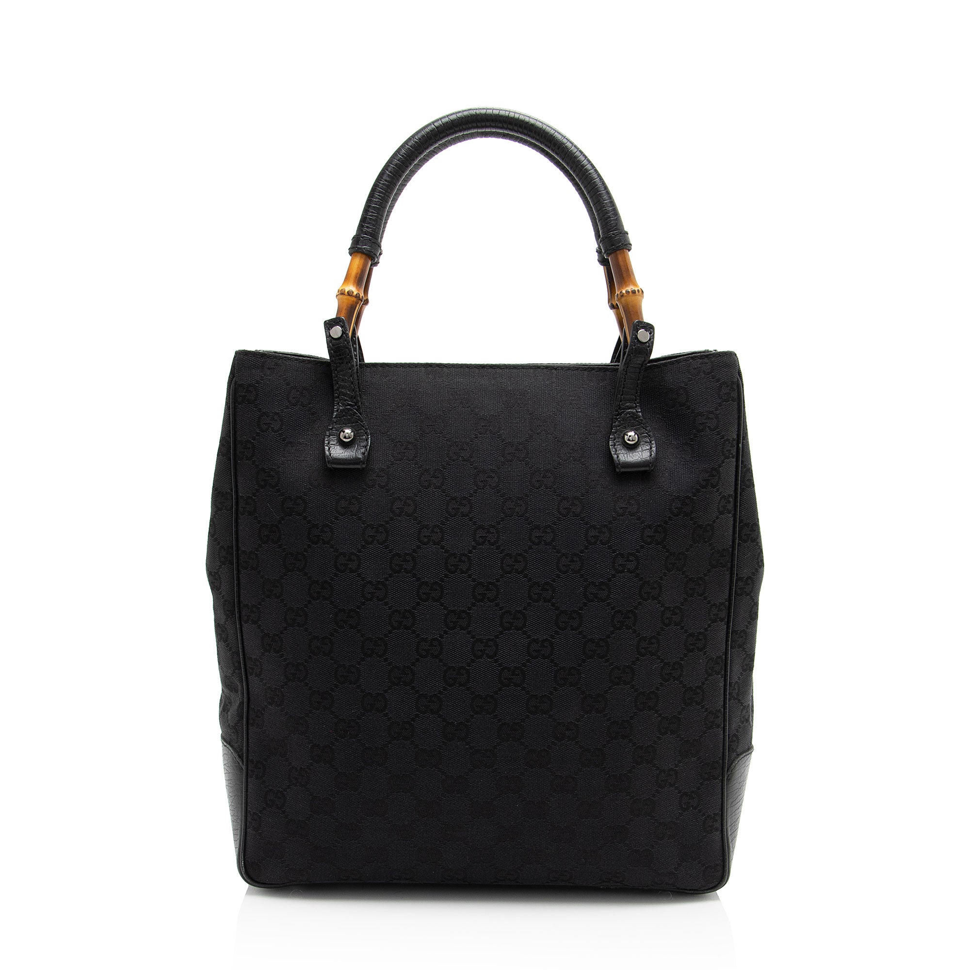 Gucci GG Canvas Bamboo Tote (SHF-1xRqYh)