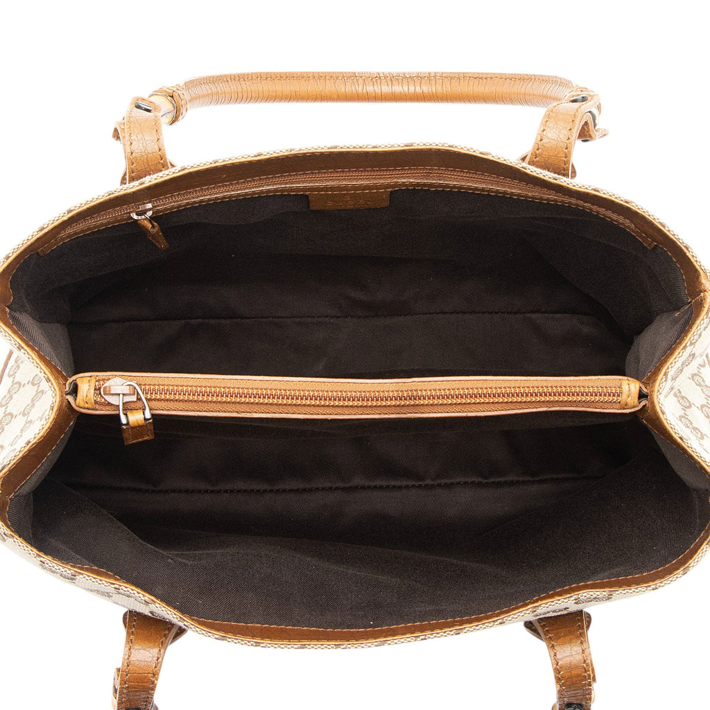 Gucci GG Canvas Bamboo Tote (SHF-a2g5Be)