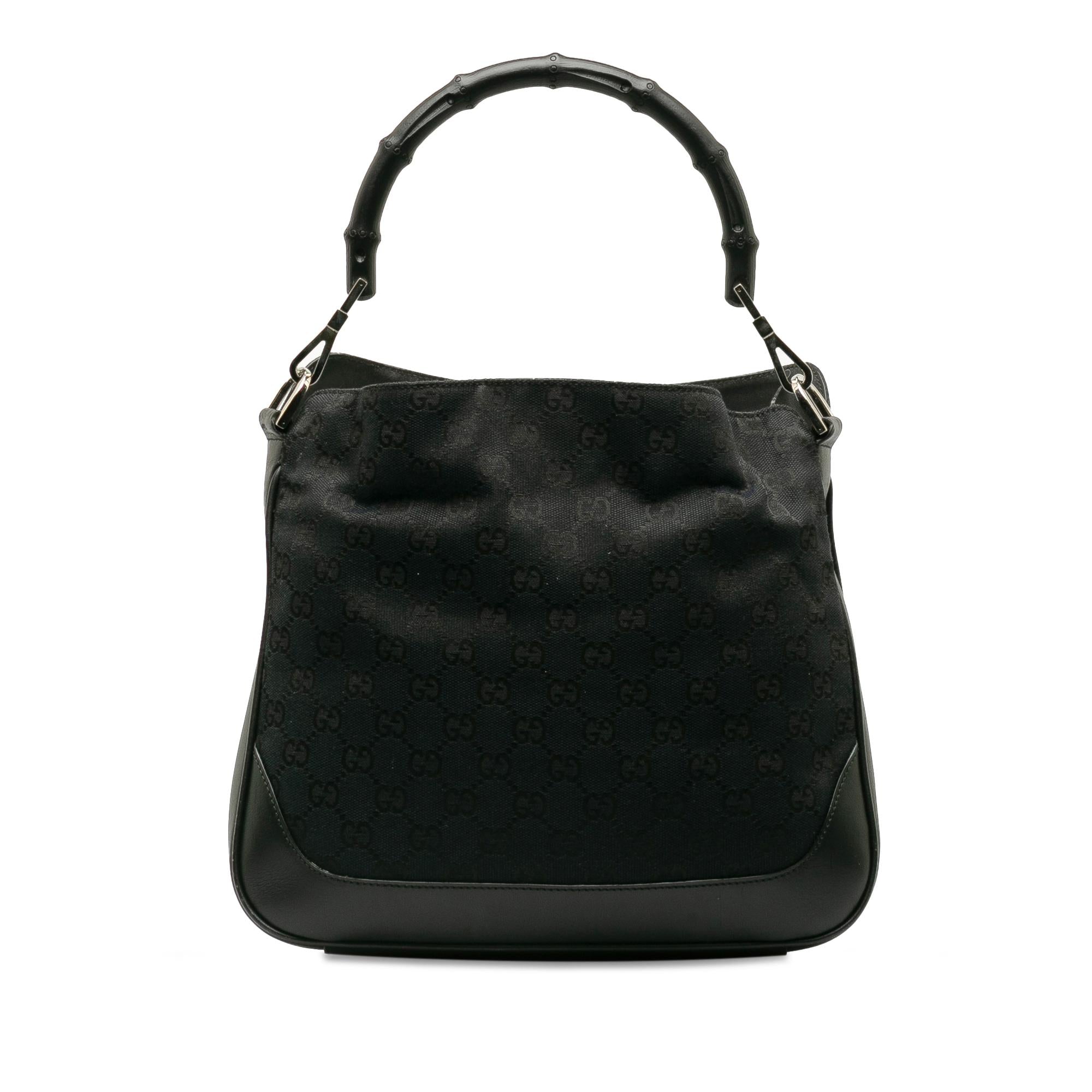 Gucci GG Canvas Bamboo Web Satchel (SHG-pA9yyO)