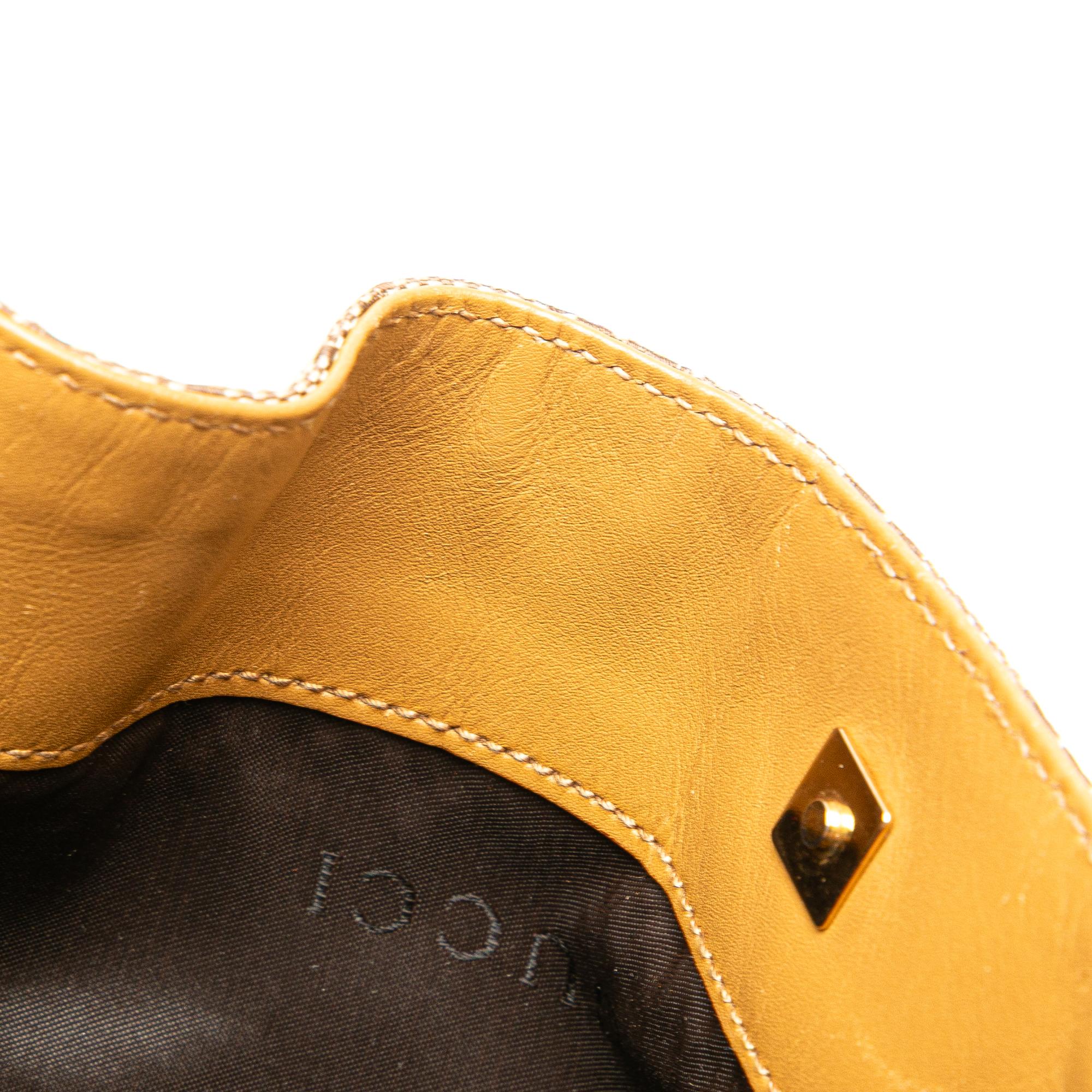 Gucci GG Canvas Bamboo Web Satchel