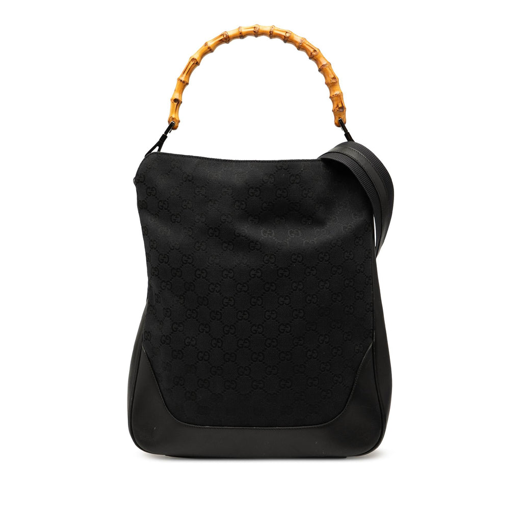 Gucci GG Canvas Bamboo Web Satchel