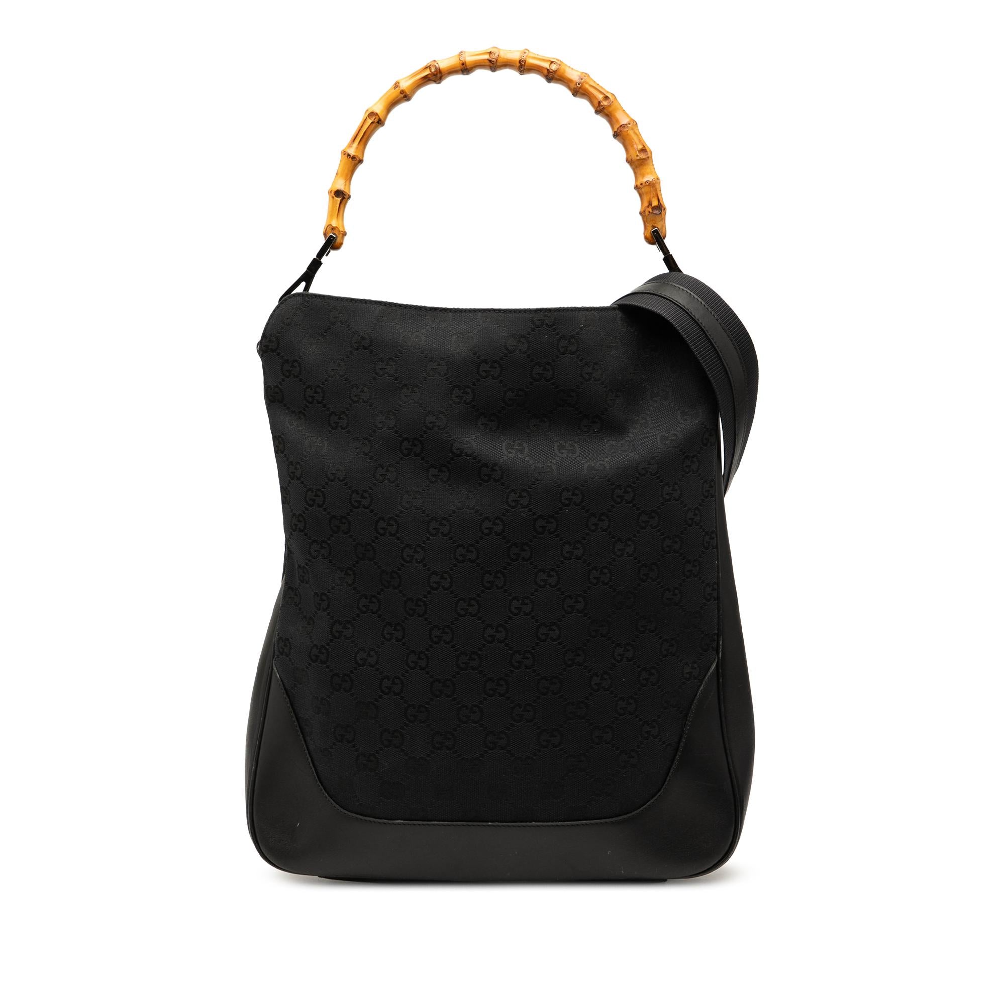 Gucci GG Canvas Bamboo Web Satchel