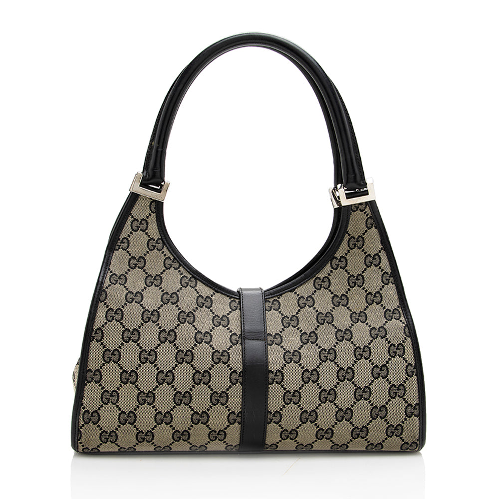 Gucci Gucci Canvas Bardot Satchel (SHF-18166)