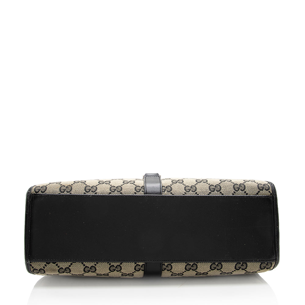 Gucci Gucci Canvas Bardot Satchel (SHF-18166)