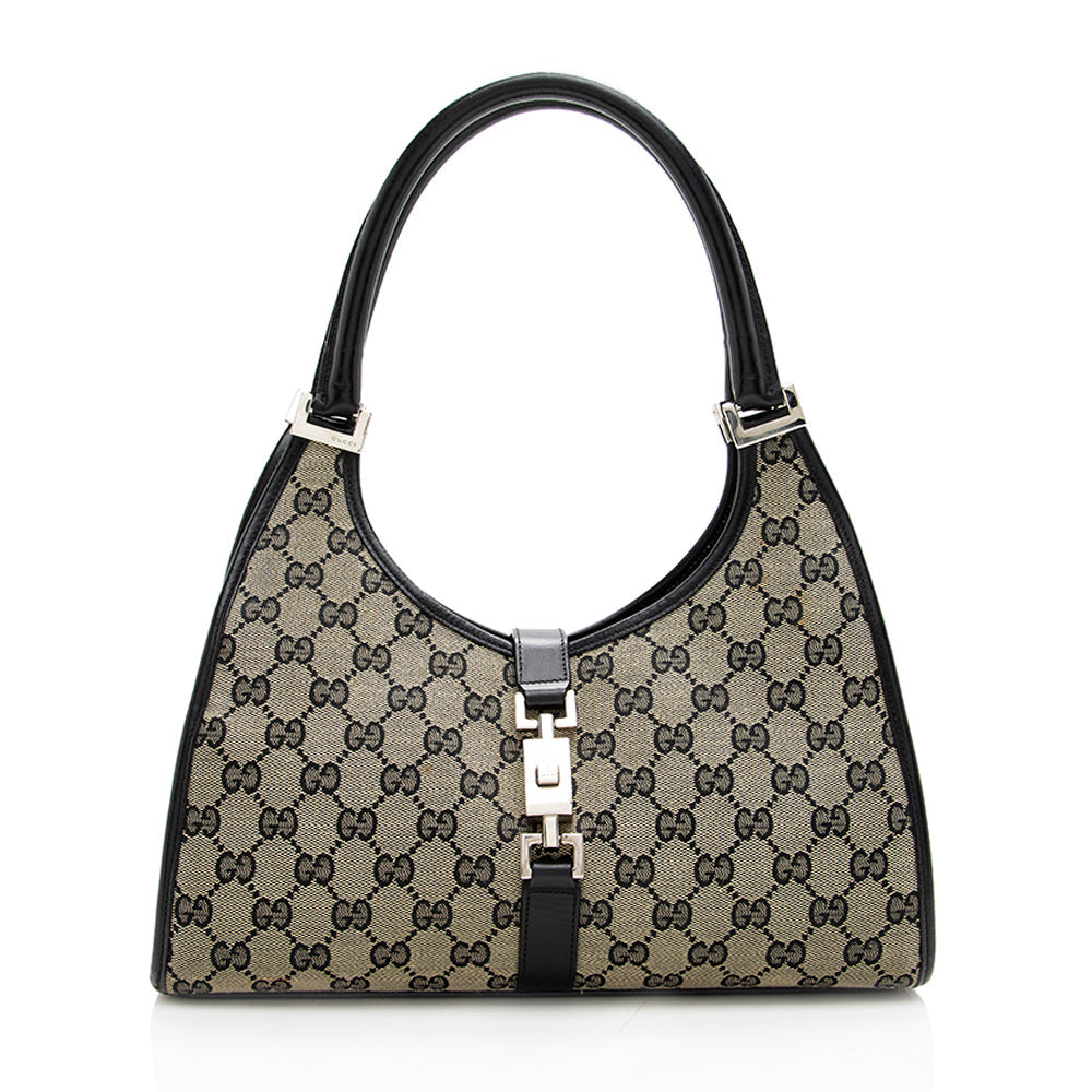Gucci Gucci Canvas Bardot Satchel (SHF-18166)