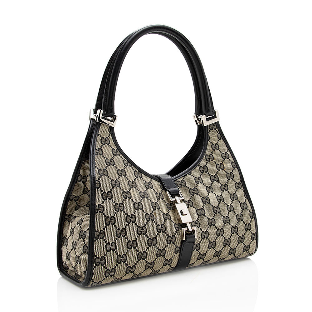 Gucci Gucci Canvas Bardot Satchel (SHF-18166)