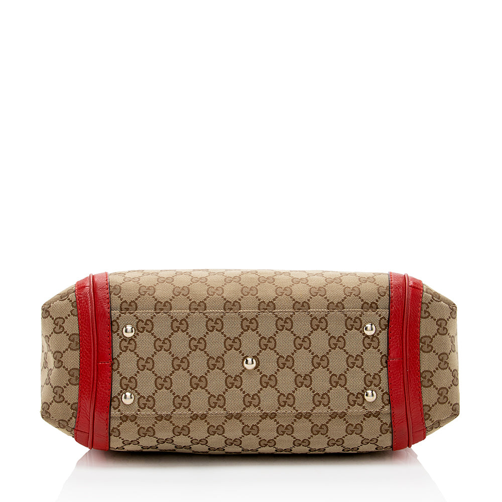 Gucci Gucci Canvas Bella Medium Hobo (SHF-17542)