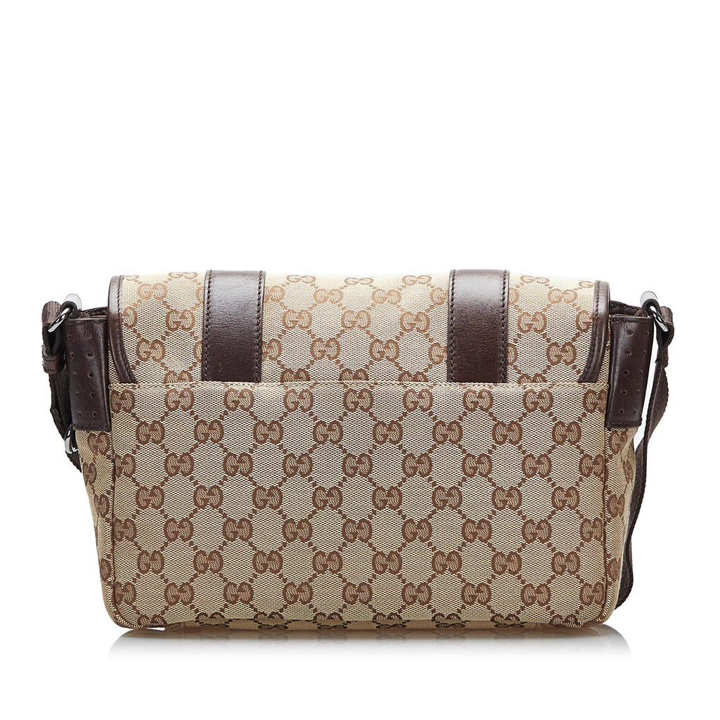 Gucci GG Canvas Belt Flap Messenger (SHG-gesAaY)