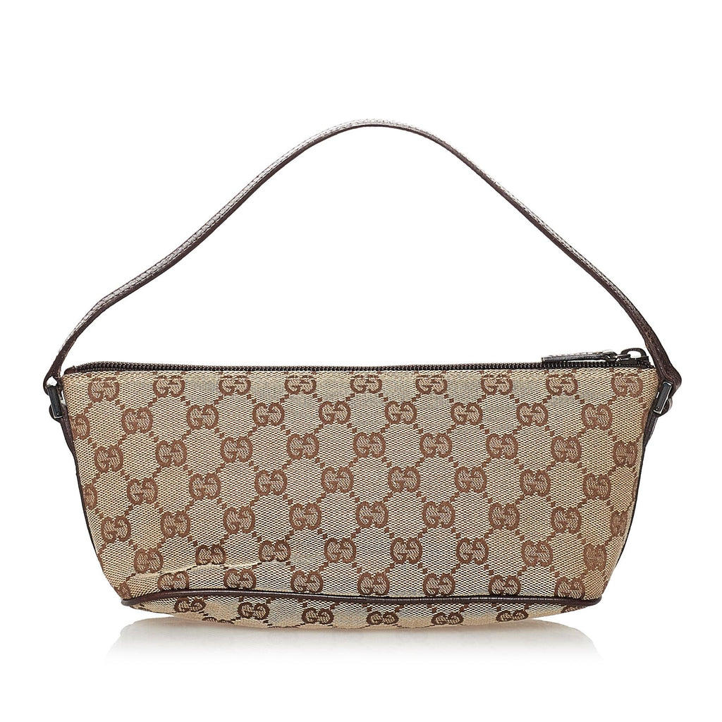 Gucci GG Canvas Boat Baguette (SHG-31393)