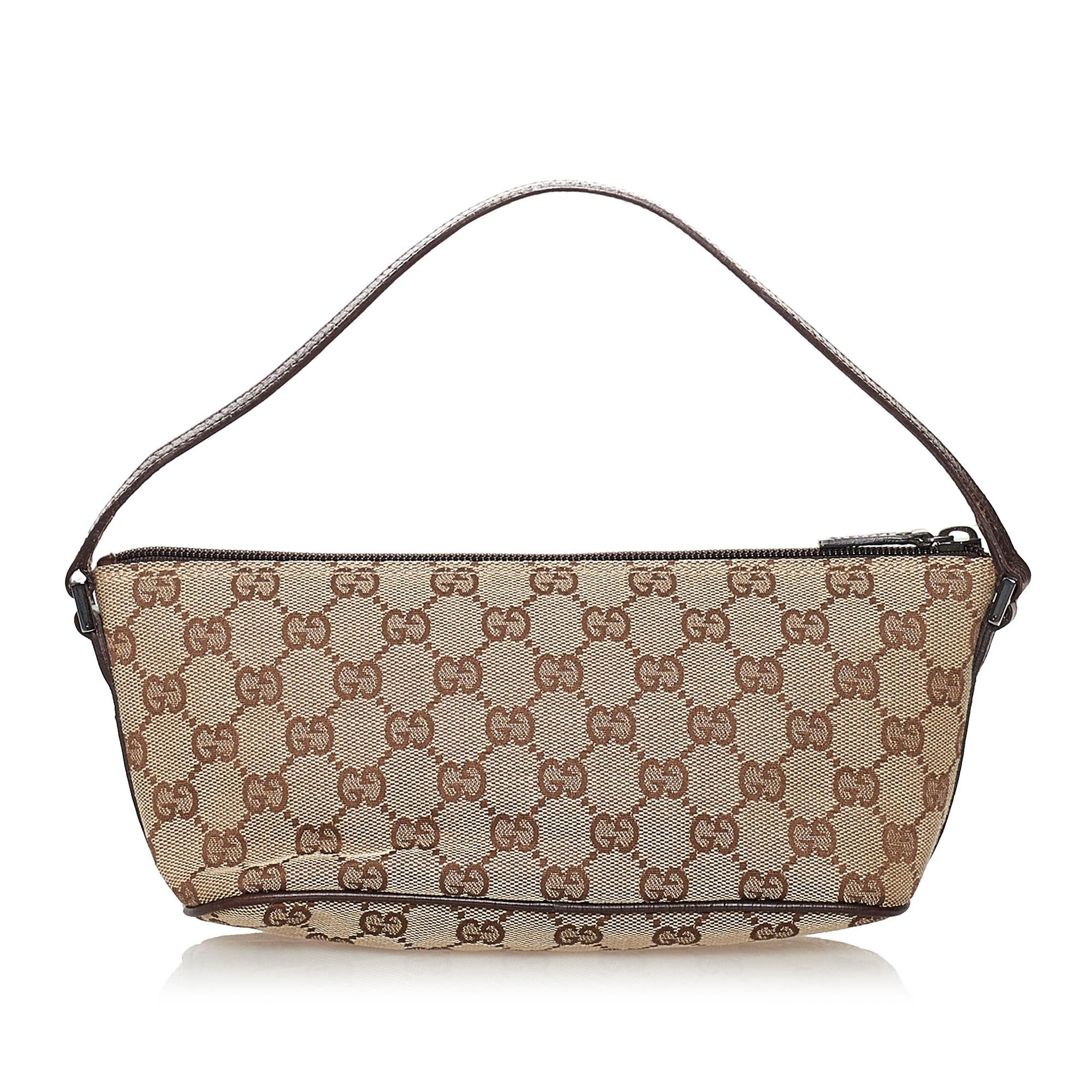 Gucci GG Canvas Boat Baguette (SHG-31393)