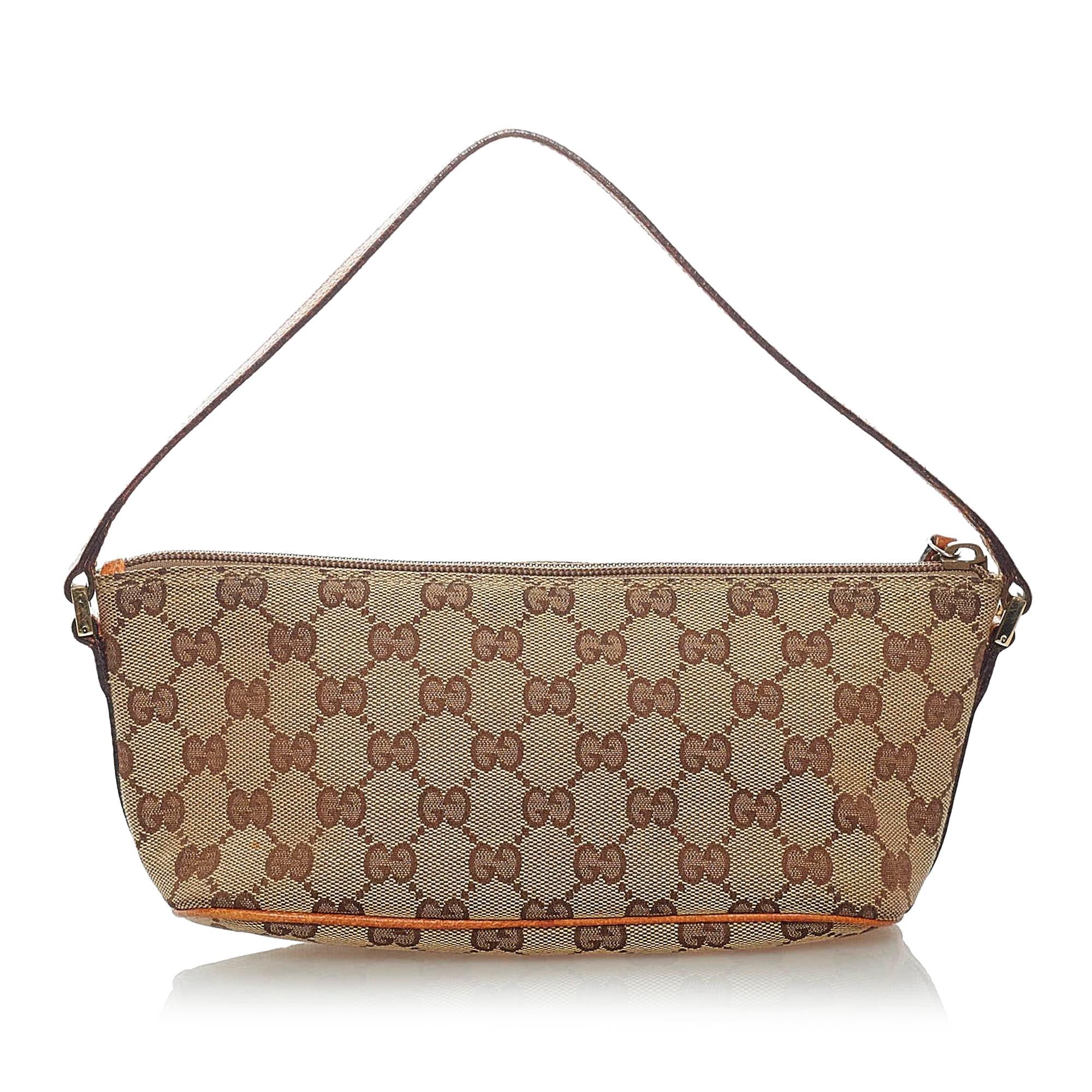 Gucci Gucci Canvas Boat Baguette (SHG-32386)