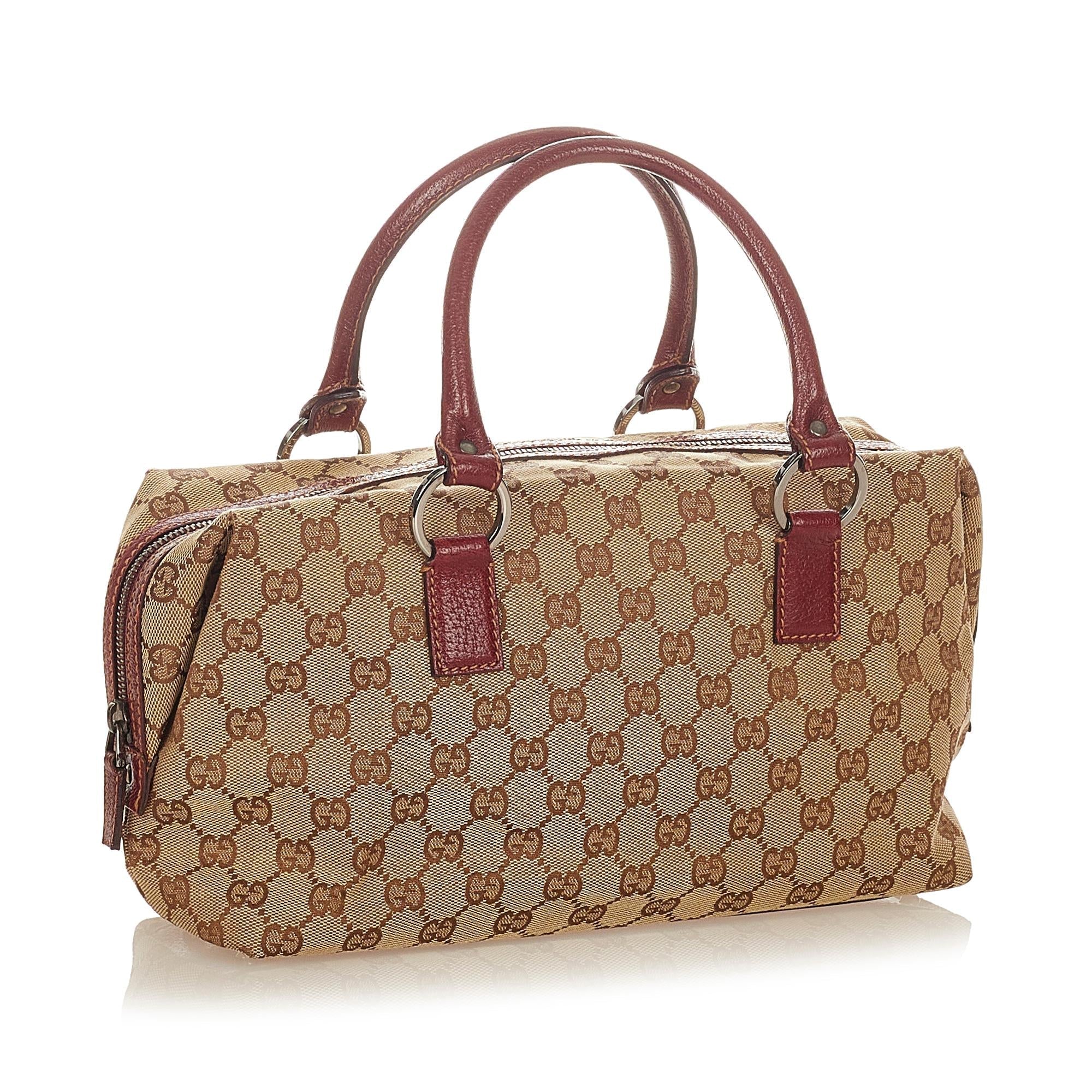 Gucci Gucci Canvas Boston Bag (SHG-24437)