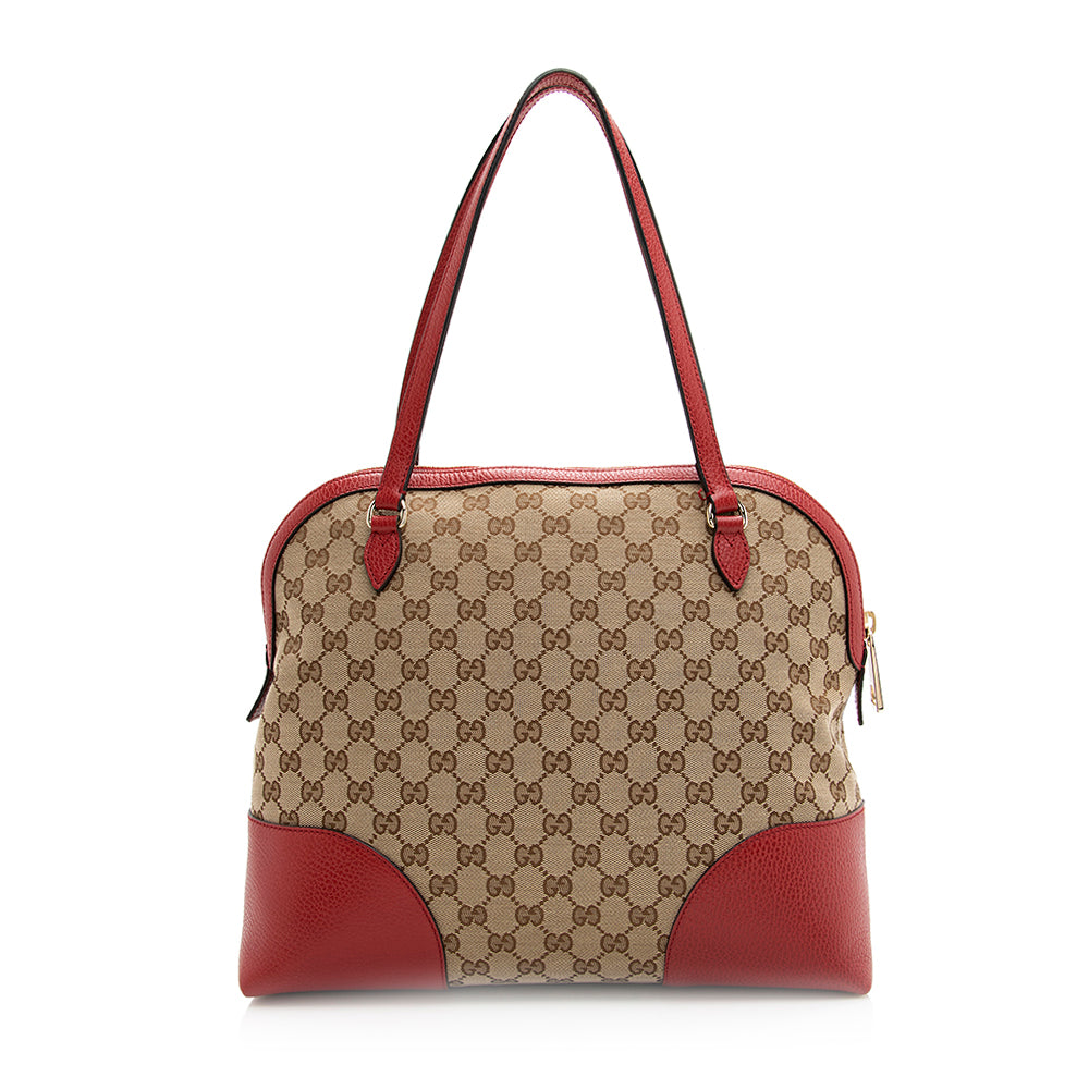 Gucci Gucci Canvas Bree Dome Shoulder Bag (SHF-20626)