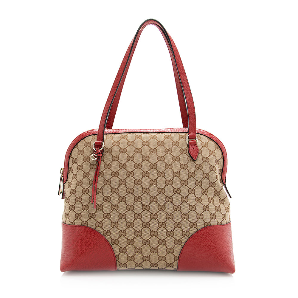 Gucci Gucci Canvas Bree Dome Shoulder Bag (SHF-20626)