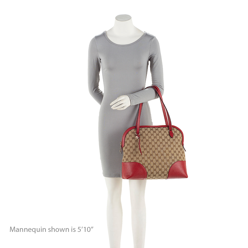 Gucci Gucci Canvas Bree Dome Shoulder Bag (SHF-20626)