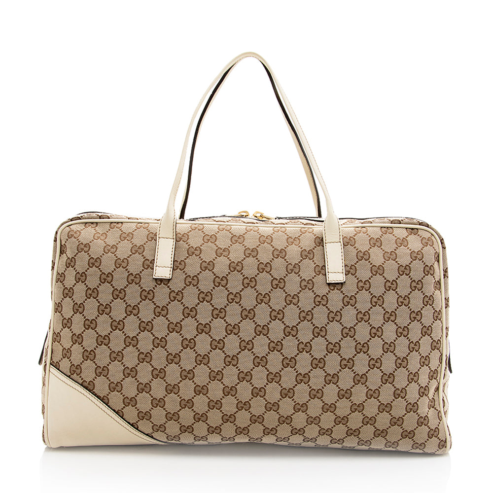 Gucci Gucci Canvas Britt Satchel (SHF-19241)