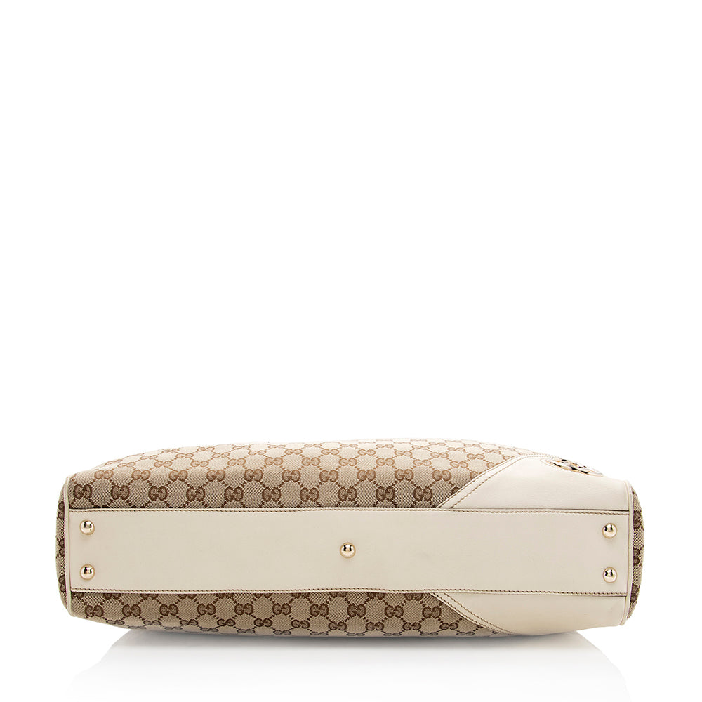 Gucci Gucci Canvas Britt Satchel (SHF-19241)