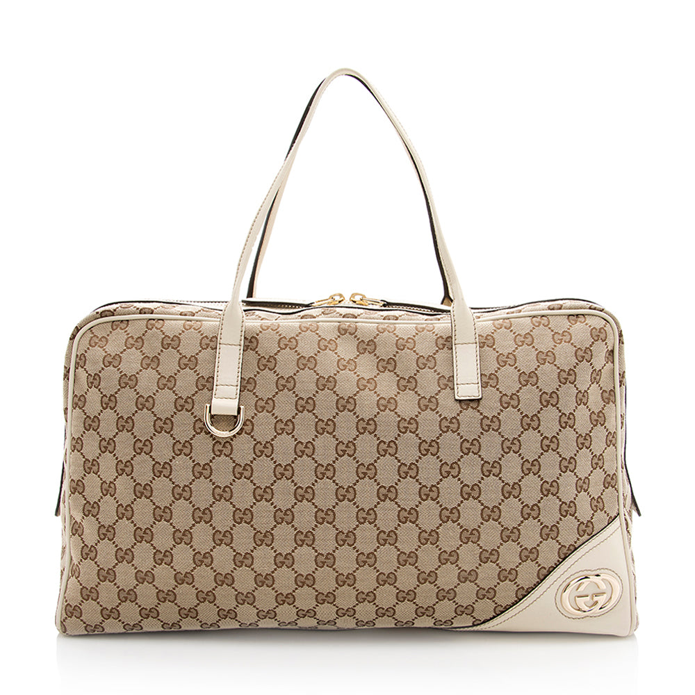 Gucci Gucci Canvas Britt Satchel (SHF-19241)