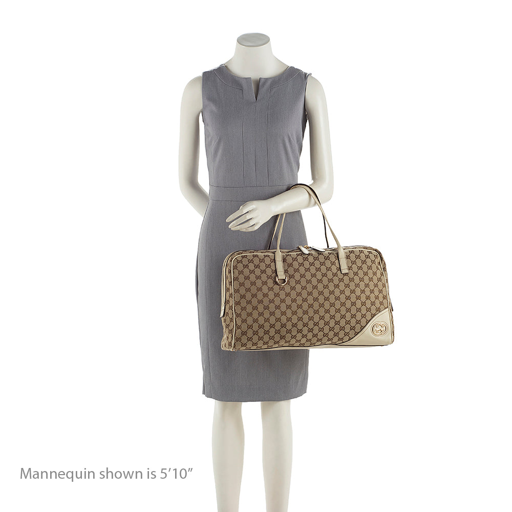 Gucci Gucci Canvas Britt Satchel (SHF-19241)
