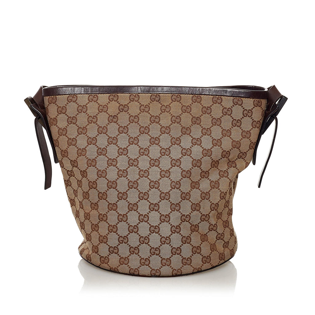 Gucci Gucci Canvas Bucket Bag (SHG-32842)