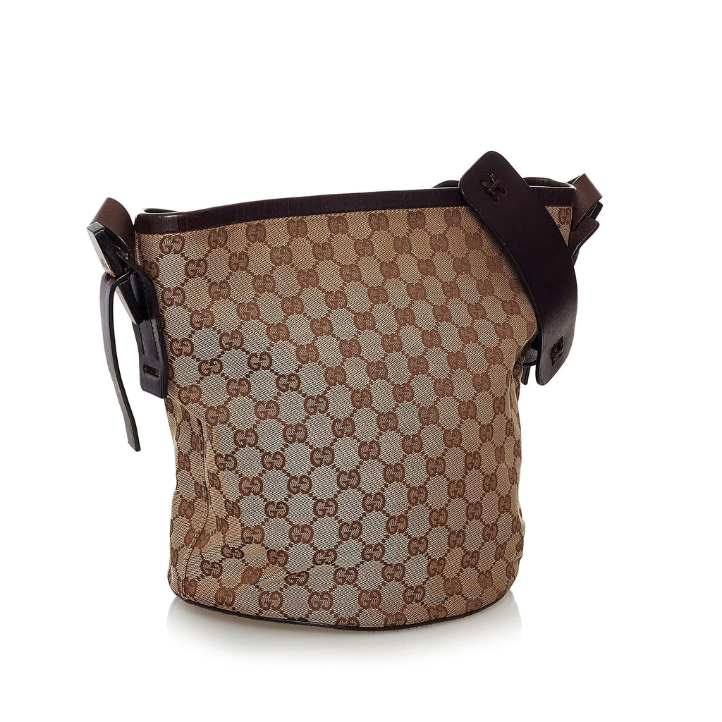 Gucci Gucci Canvas Bucket Bag (SHG-32842)