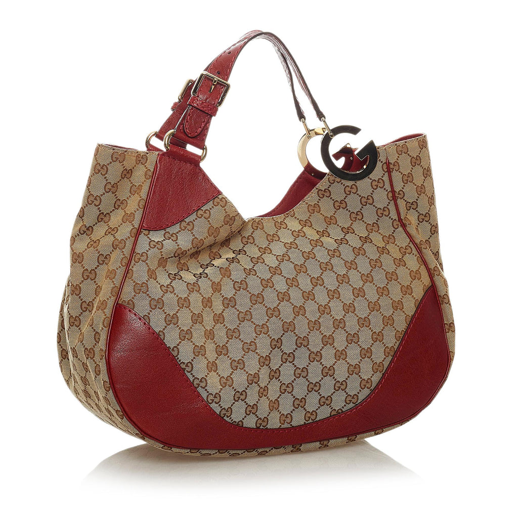 Gucci Gucci Canvas Charlotte Shoulder Bag (SHG-28683)