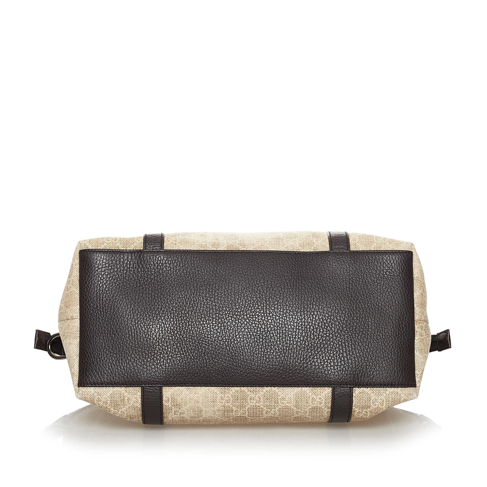 Gucci Gucci Canvas Charm Dome Satchel (SHG-30969)