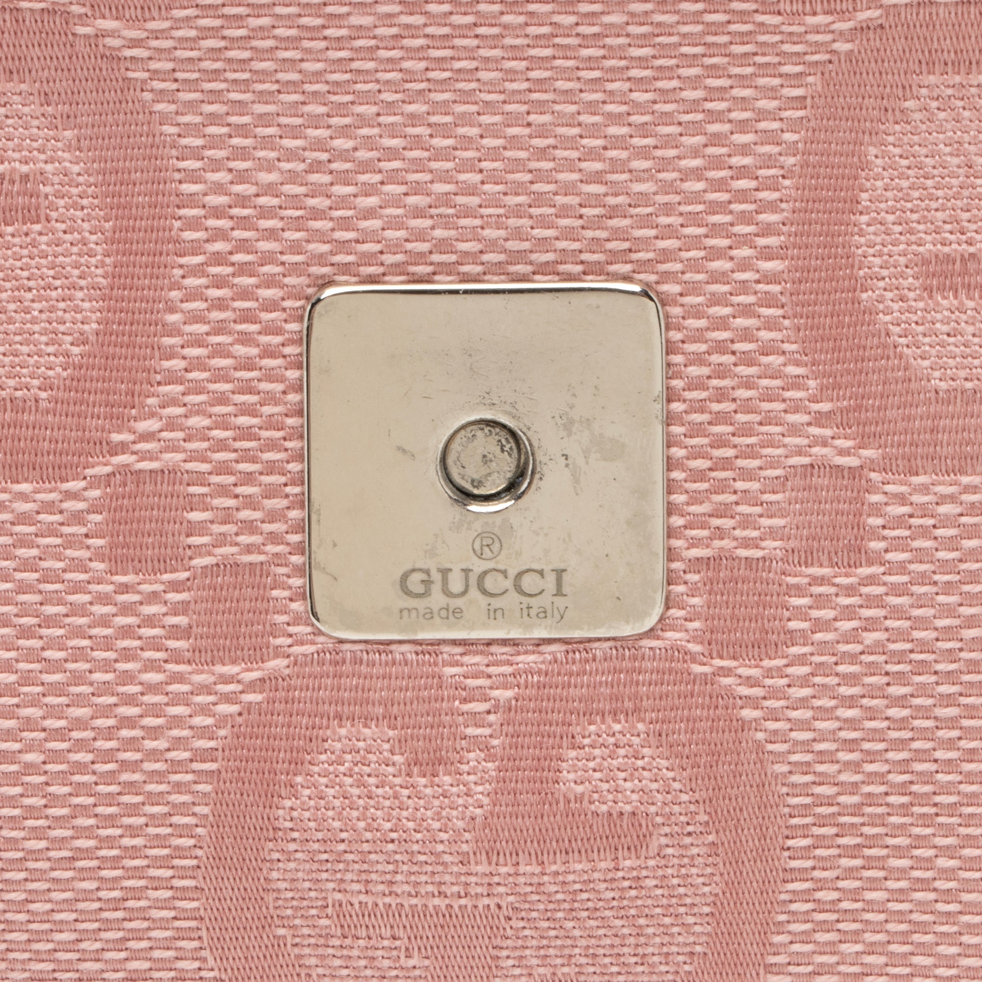Gucci GG Canvas Charm Pochette Flap Bag (SHF-23494)