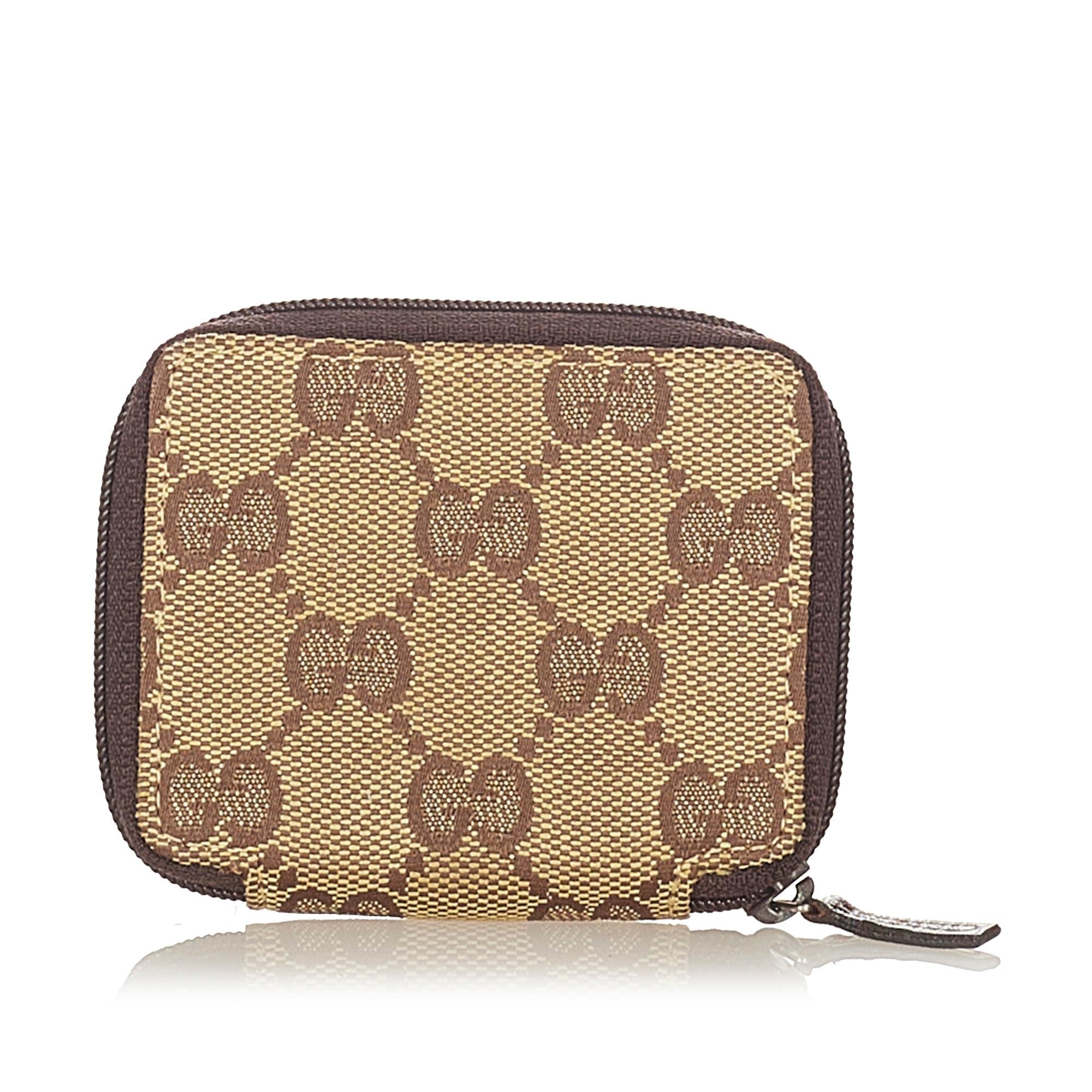 Gucci Gucci Canvas Coin Pouch (SHG-24138)