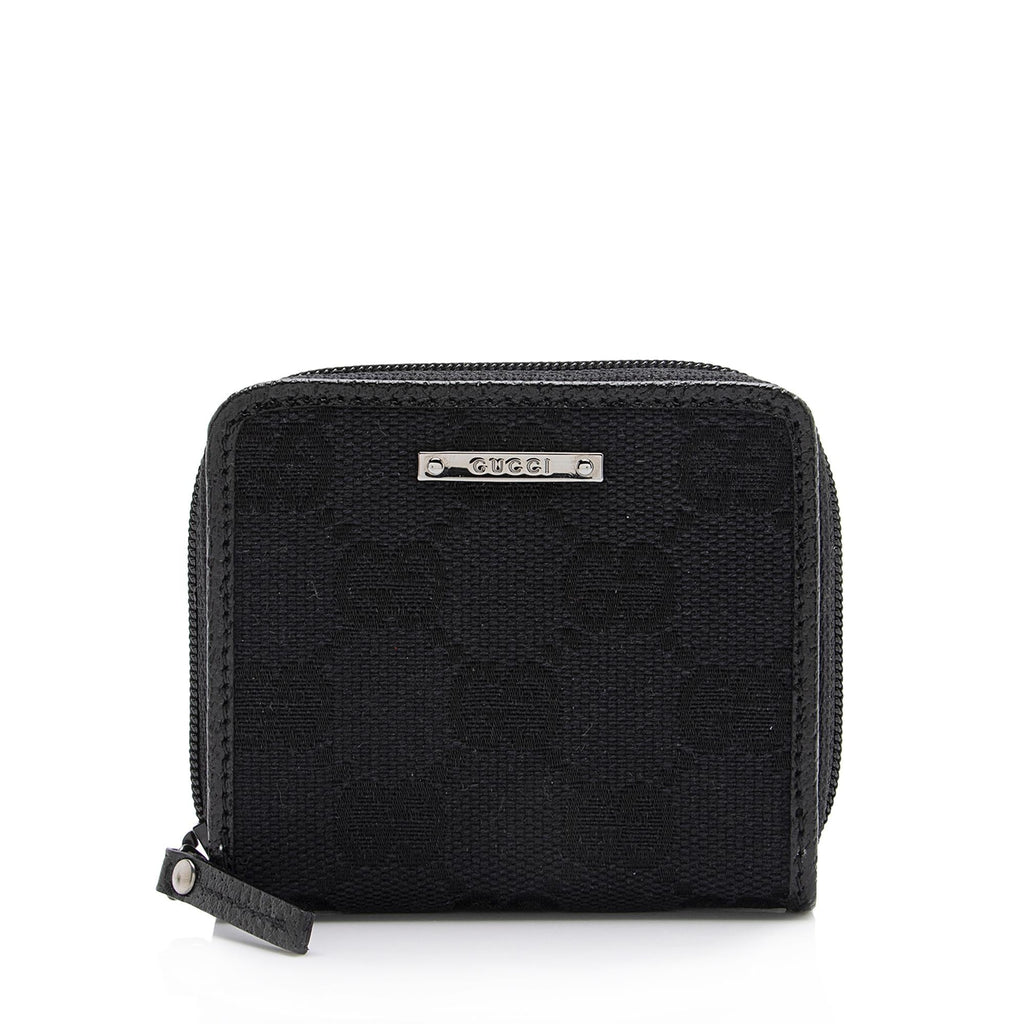 Gucci GG Canvas Compact Zip Around Coin Wallet (SHF-23568)