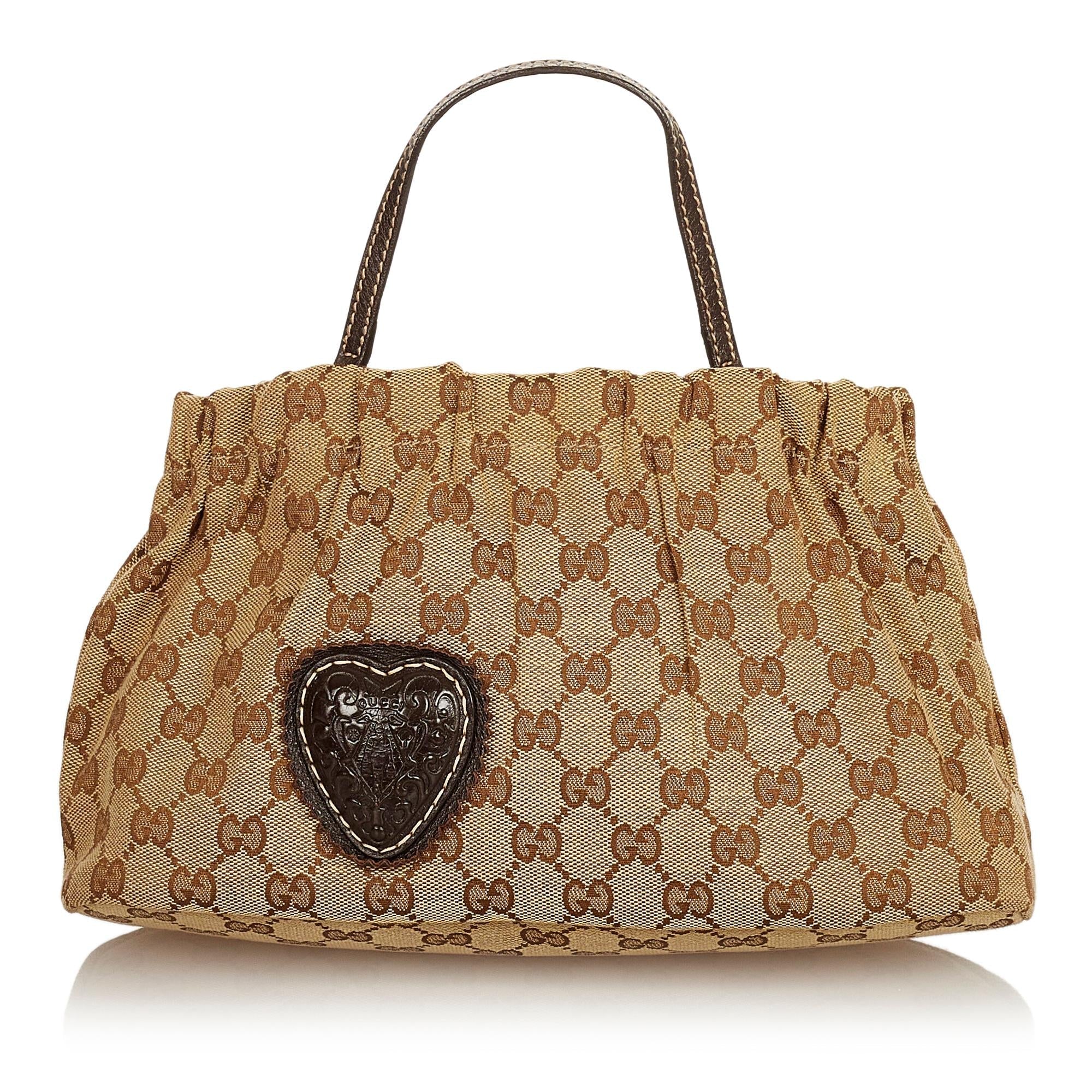 Gucci Gucci Canvas Crest Handbag (SHG-25768)