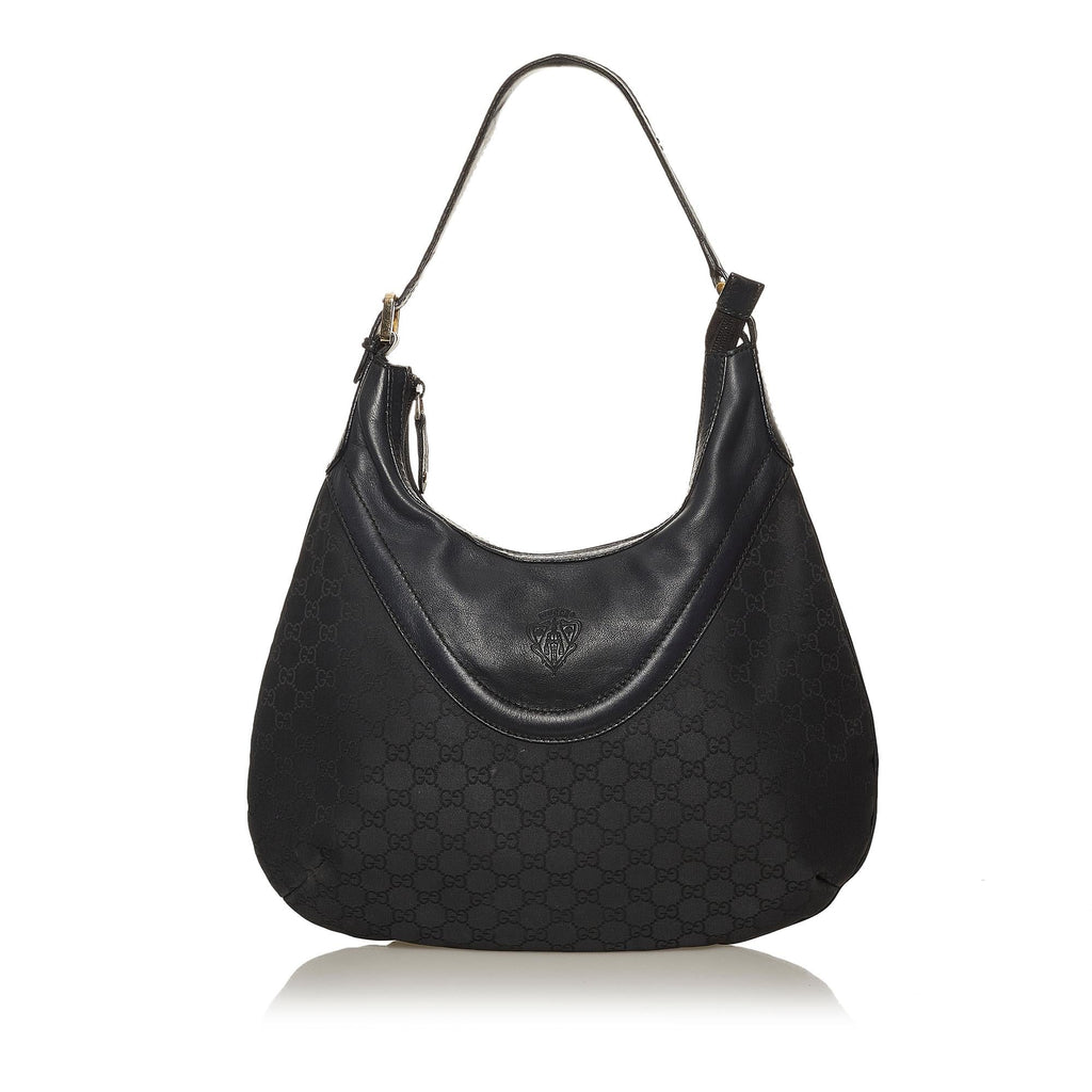 Gucci Gucci Canvas Crest Hobo Bag (SHG-28708)