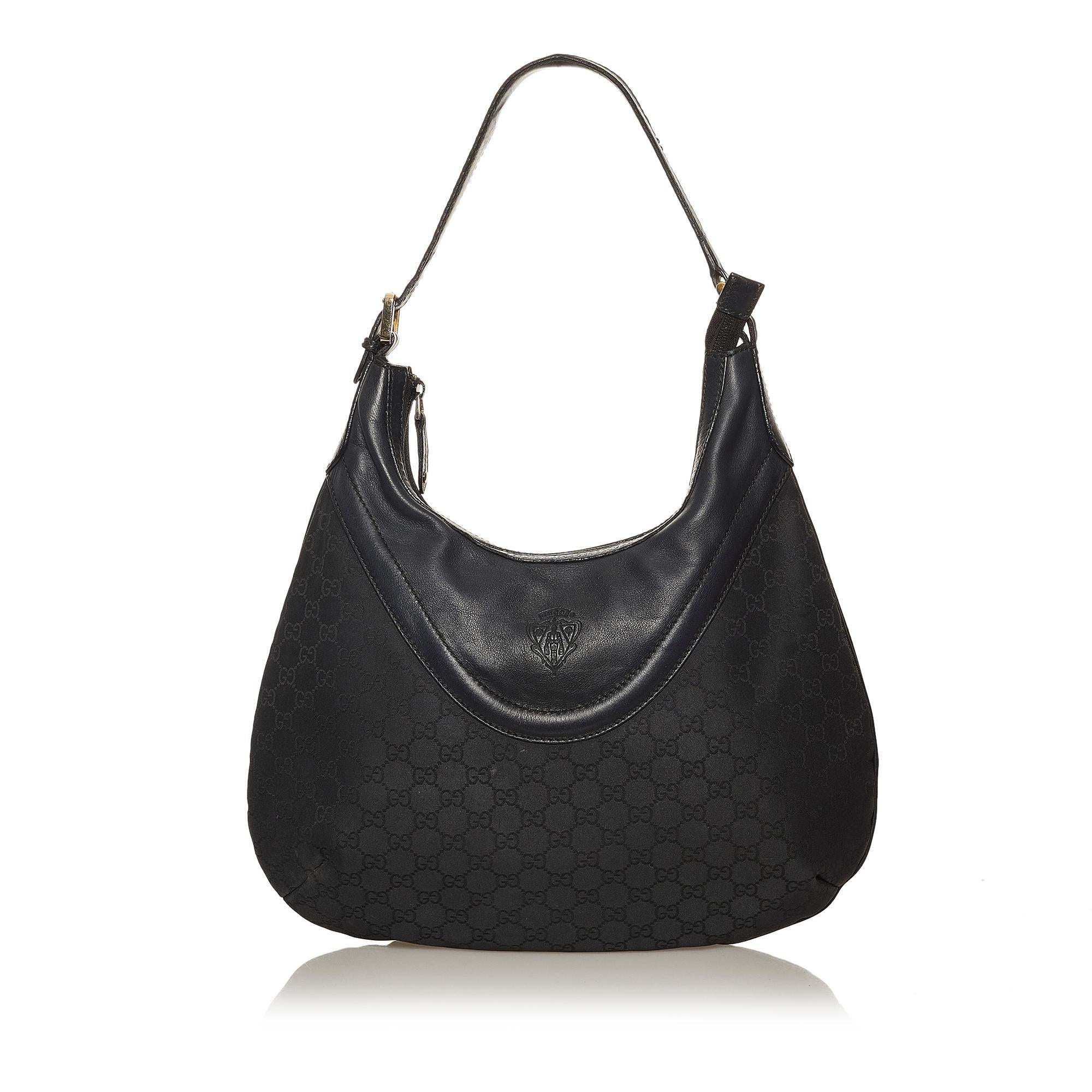 Gucci Gucci Canvas Crest Hobo Bag (SHG-28708)
