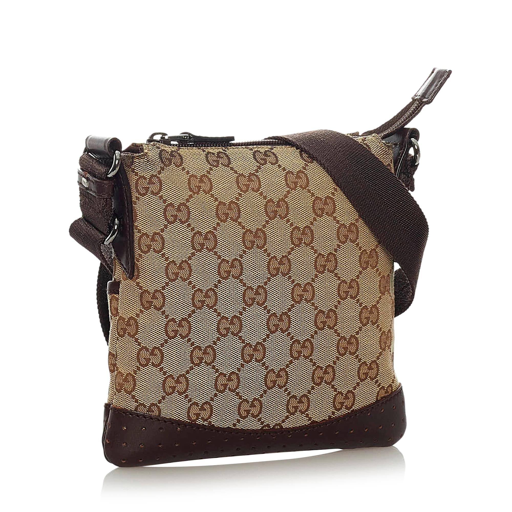 Gucci Gucci Canvas Crossbody Bag (SHG-28553)