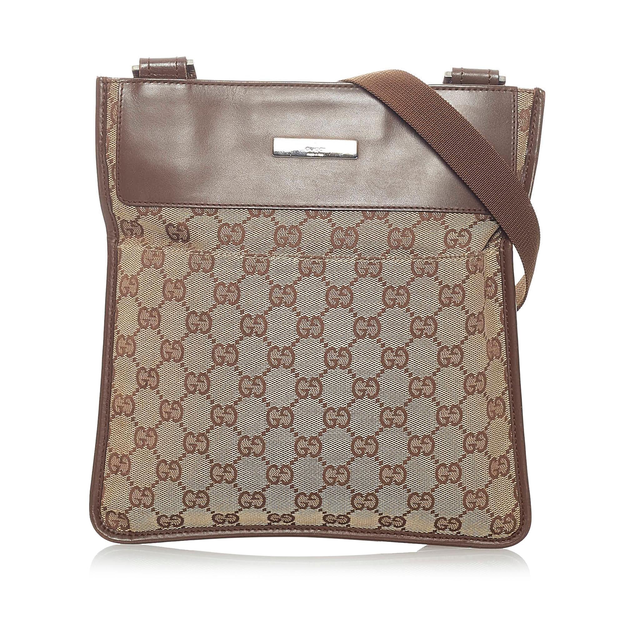 Gucci Gucci Canvas Crossbody Bag (SHG-32827)