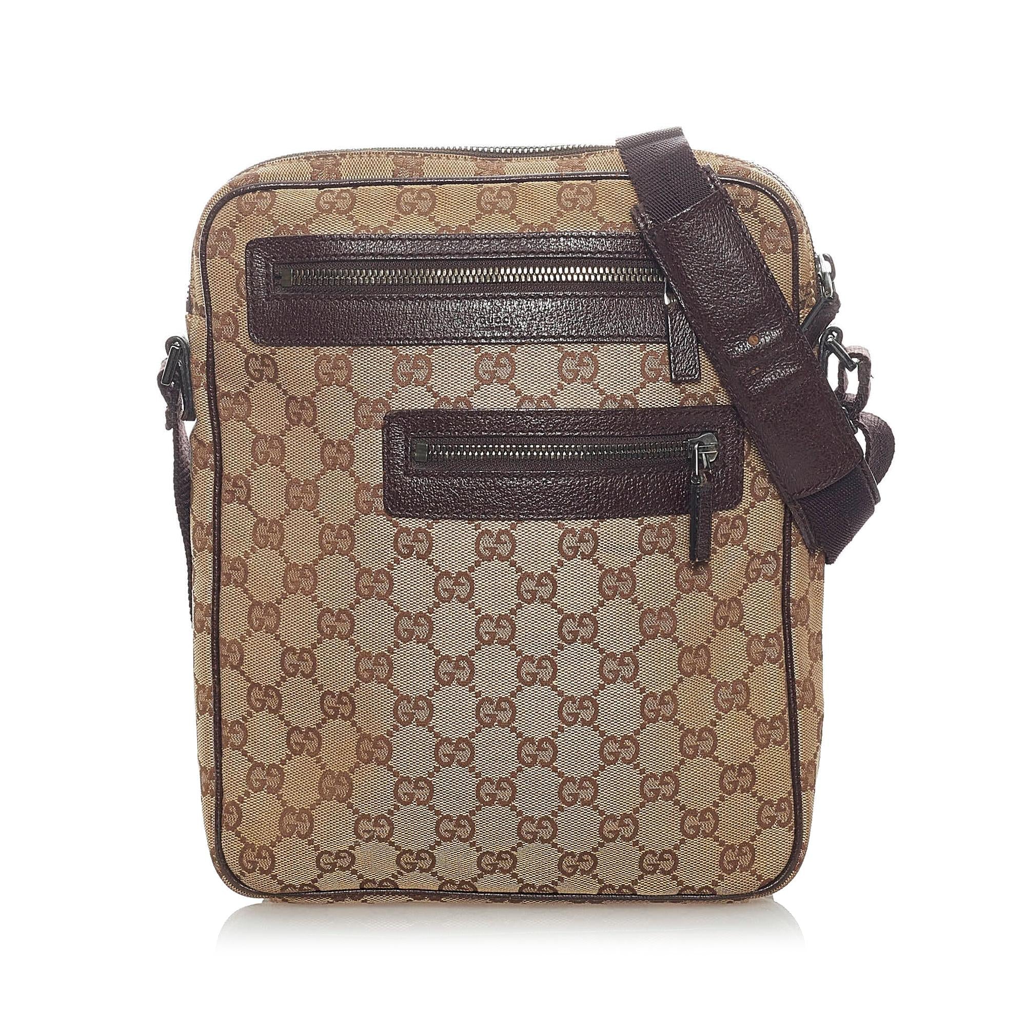 Gucci Gucci Canvas Crossbody Bag (SHG-32837)