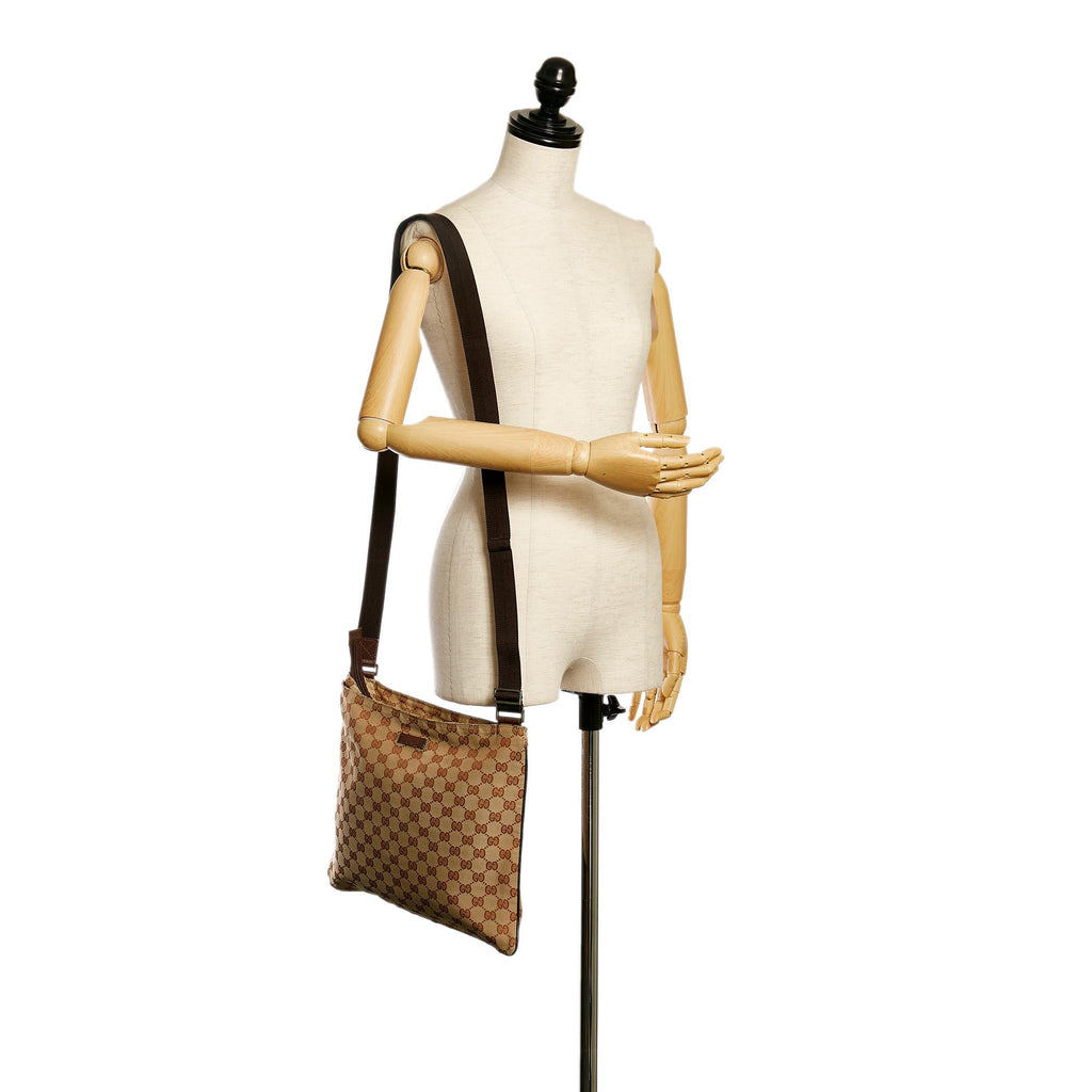 Gucci Gucci Canvas Crossbody Bag (SHG-33589)