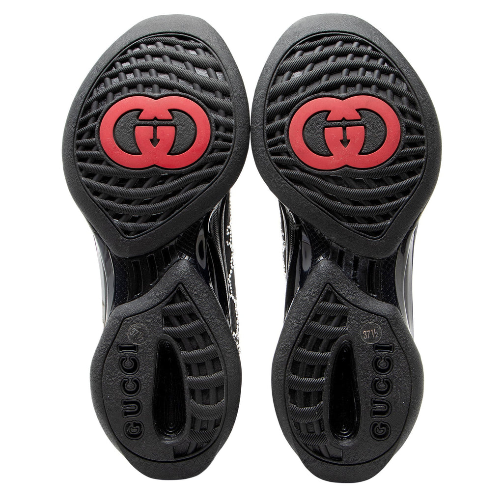 Gucci GG Canvas Crystal Run Sneakers - Size 7.5 / 37.5