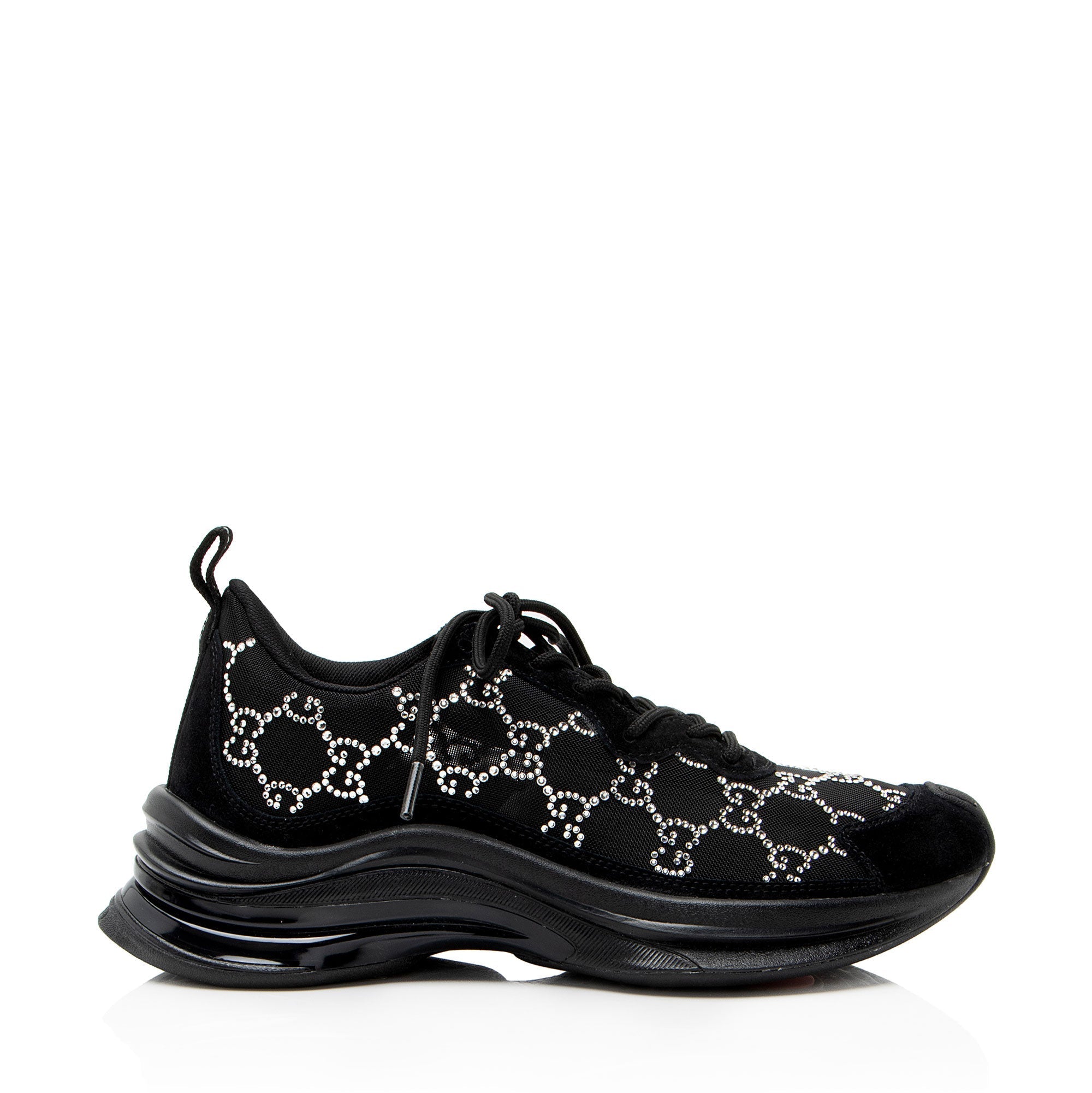 Gucci GG Canvas Crystal Run Sneakers - Size 7.5 / 37.5