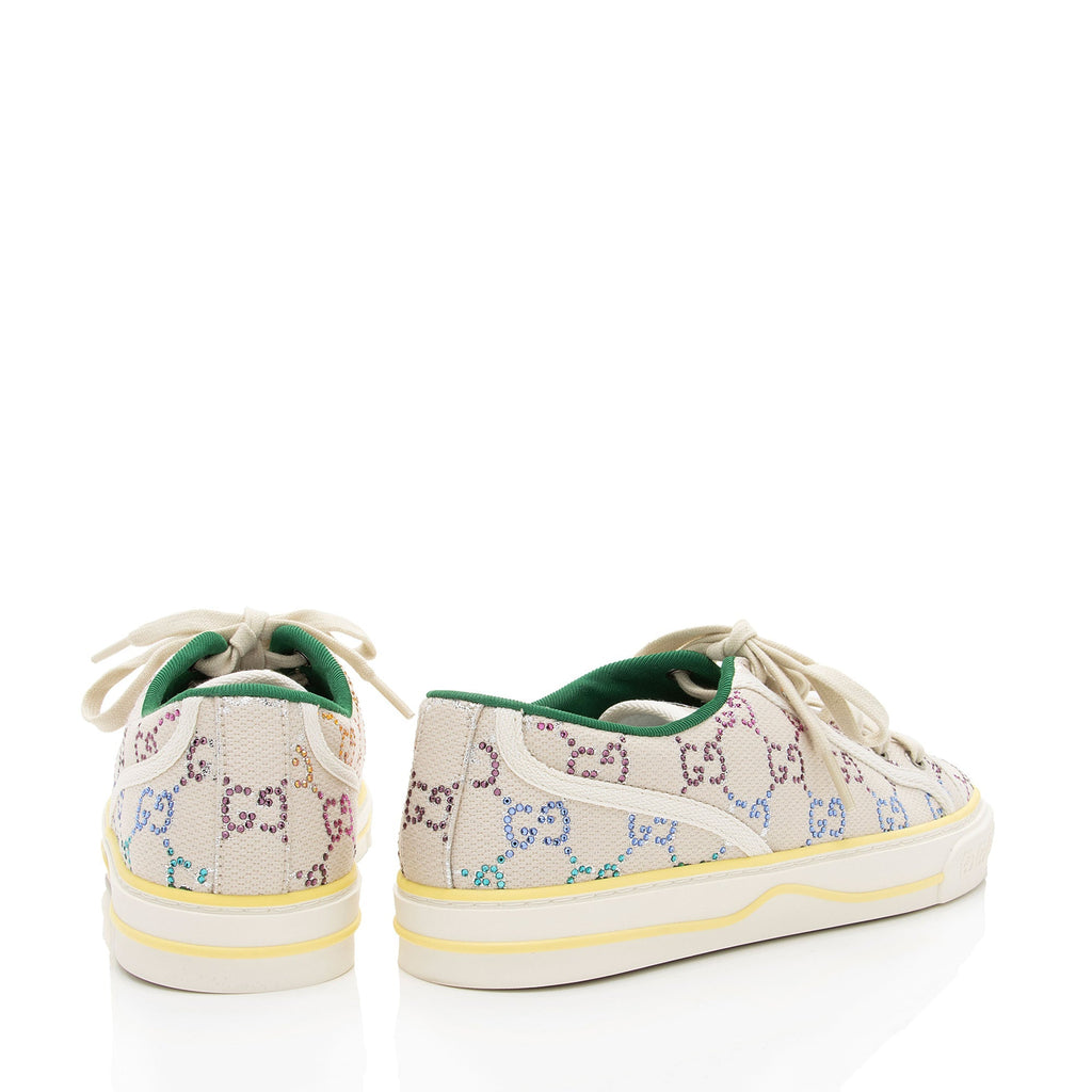 Gucci GG Canvas Crystal Tennis 1977 Sneakers - Size 9 / 39