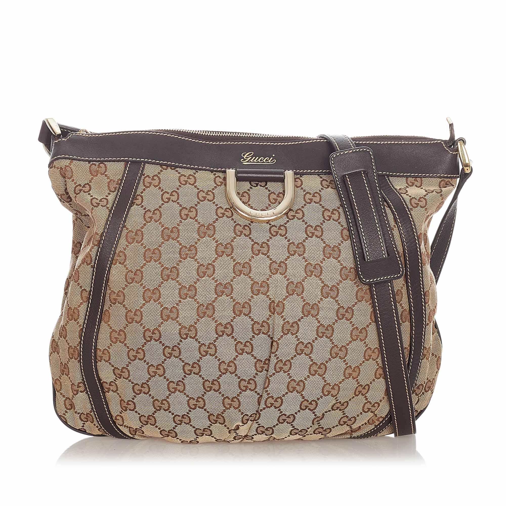 Gucci Gucci Canvas D-Ring Crossbody Bag (SHG-23083)